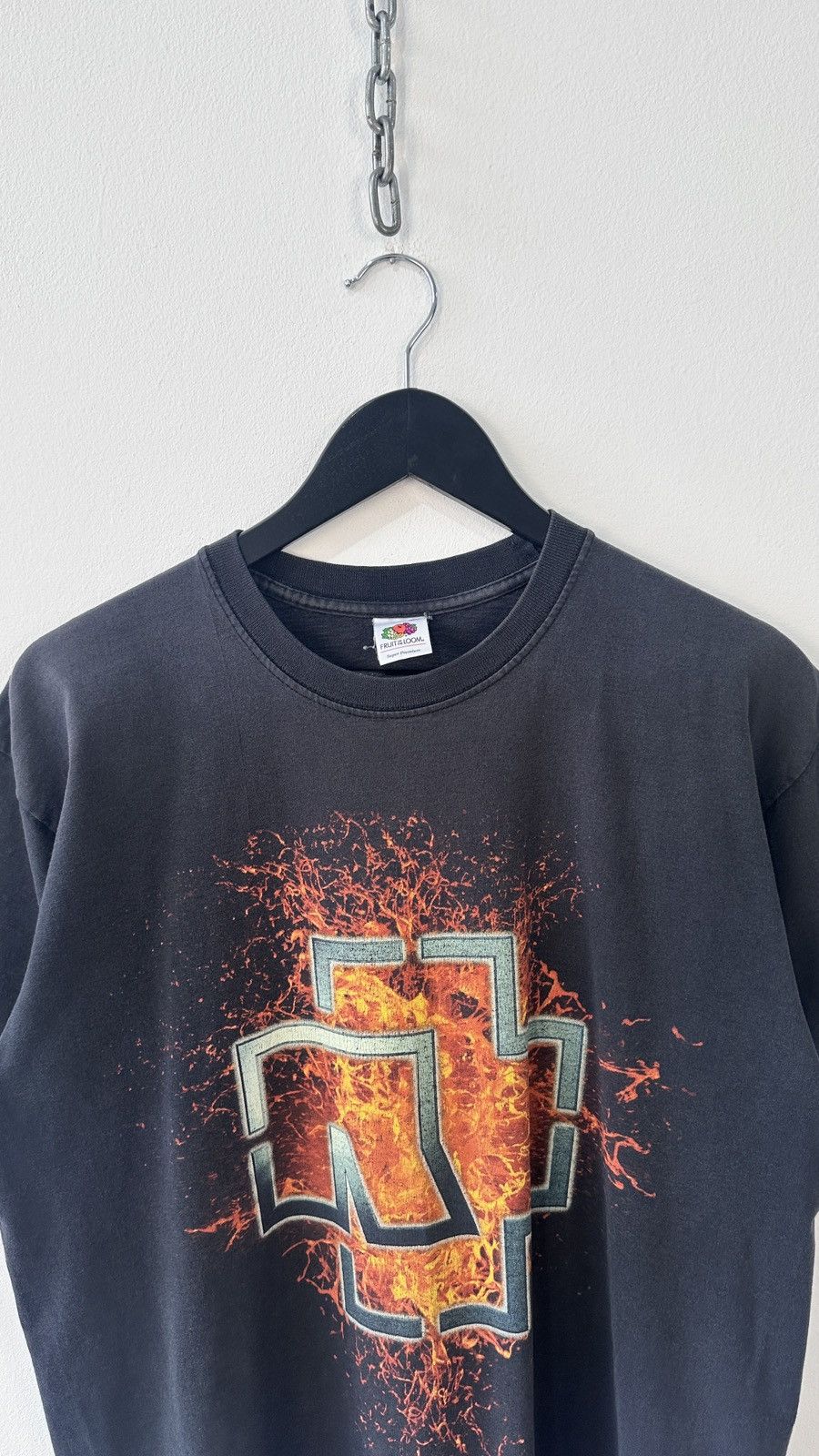 Other Rammstein Logo Fire Graphic T-Shirt Y2K Band Merch Faded L Size US L / EU 52-54 / 3 - 4 Thumbnail