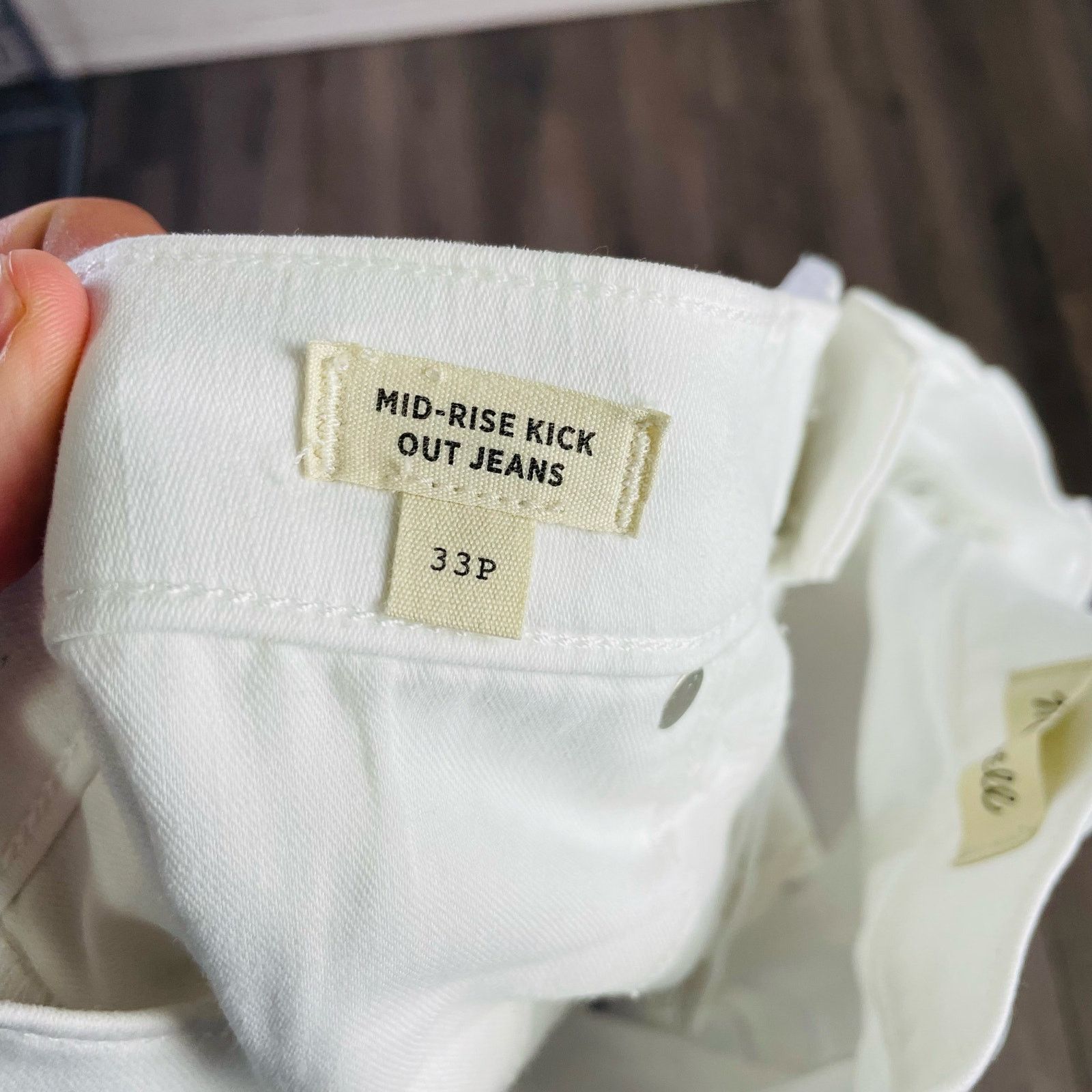 Madewell Madewell Mid Rise Kick Out Crop Denim Jeans US Women's 33P Size 33" - 5 Thumbnail