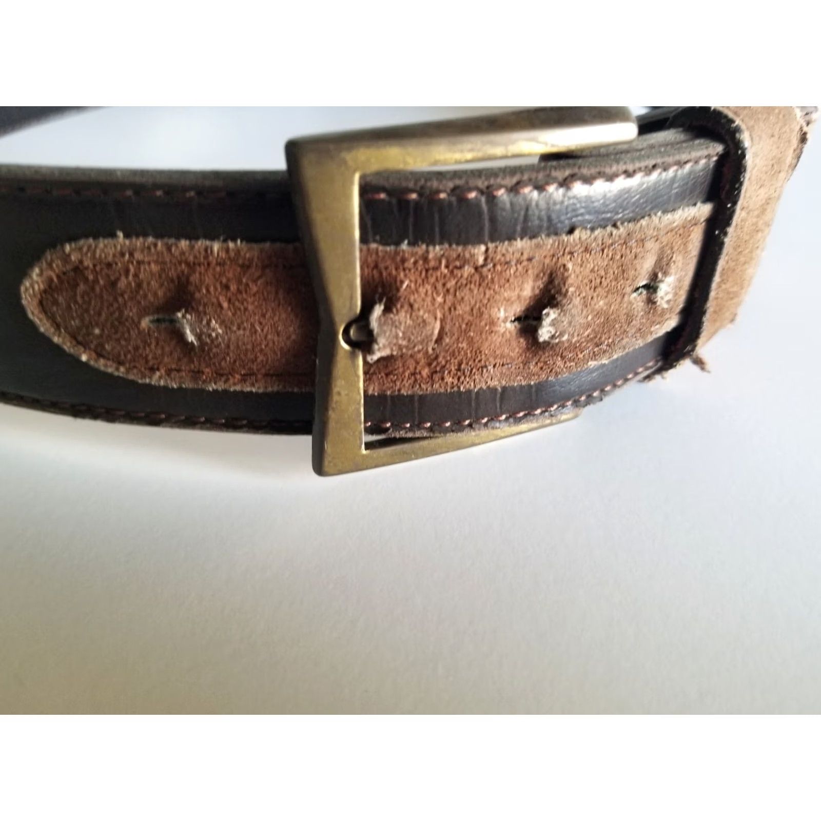 Vintage Tex Tan Belt Men's Size 34 Brown Leather Gold Size 34 - 8 Thumbnail