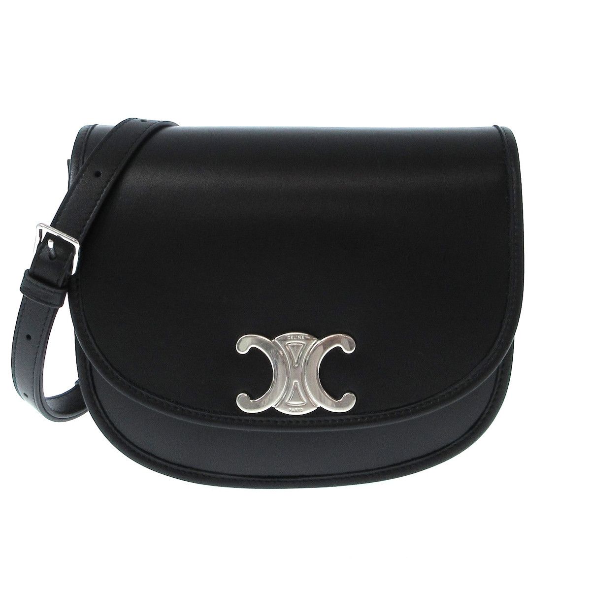 image of Celine Céline Triomphe Shoulder in Black, Women's