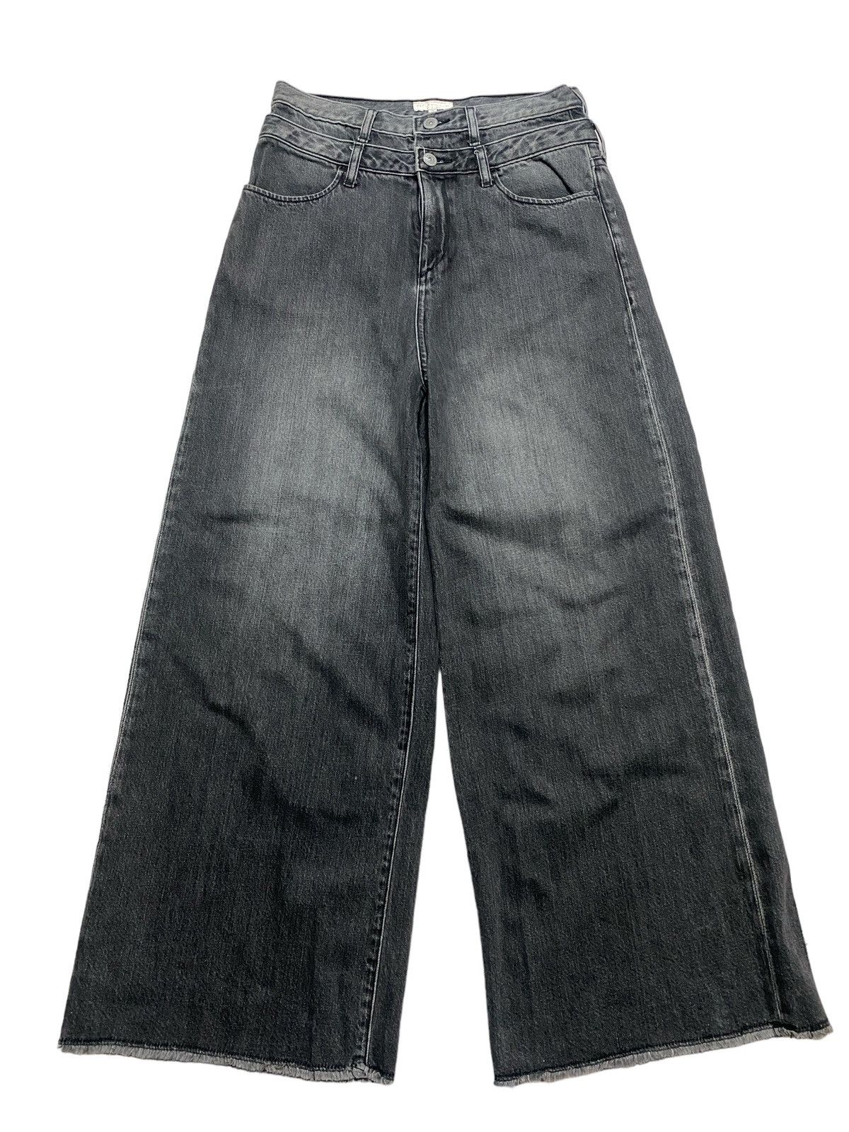 Japanese Brand × Vintage 💥Baggy💥Vintage 90s Style earth Double waist wash Distress Size US 28 / EU 44 - 1 Thumbnail