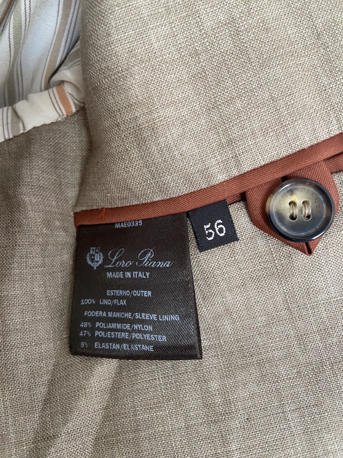 Loro Piana Loro Piana Two-Button Rain System Unstructured Linen Blazer Size 46R - 11 Thumbnail
