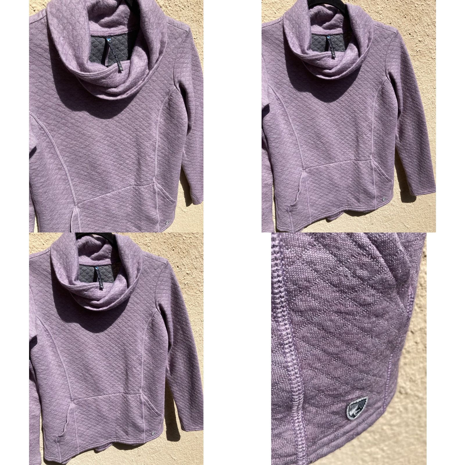 Vintage Kuhl Women's Sweater Purple Solid Pullover XS Cotton Pocket Stretch Turtle Camp Shirt Size XS / US 0-2 / IT 36-38 - 9 Thumbnail