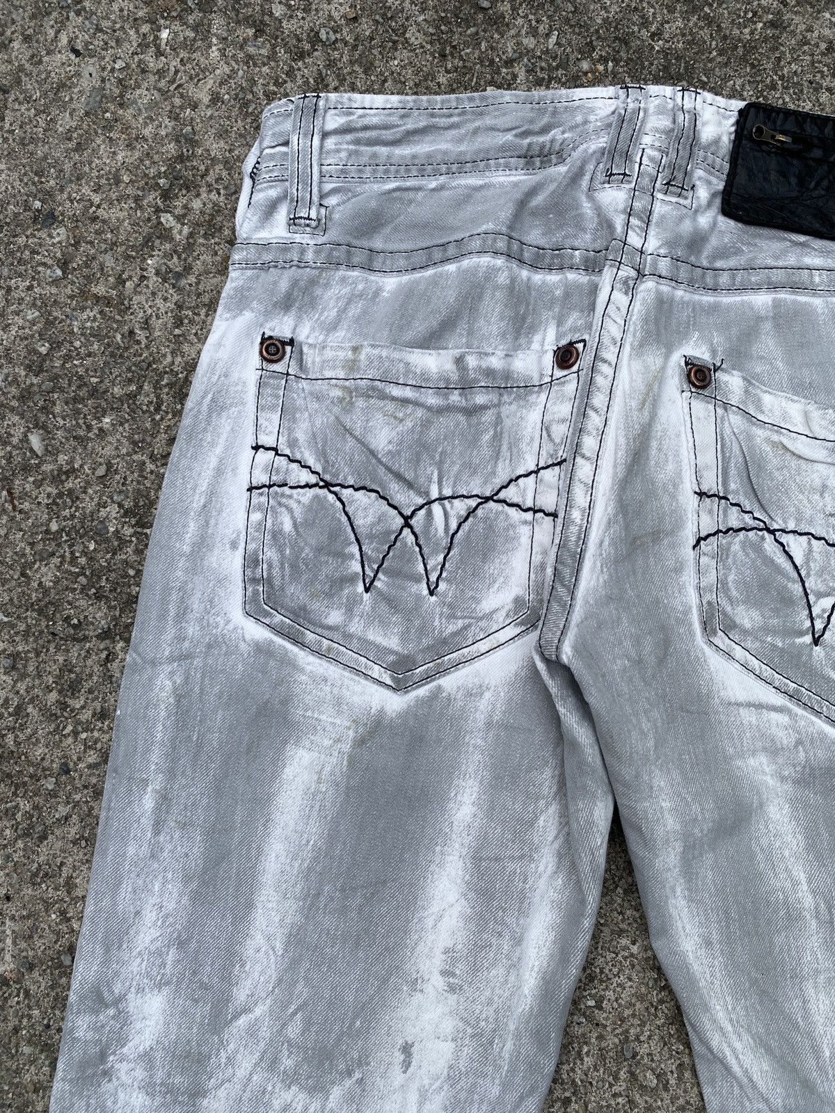 Japanese Brand × Tornado Mart 1990s - Tough Jeansmith Distressed Claws Mark Design Jeans Size US 32 / EU 48 - 13 Thumbnail