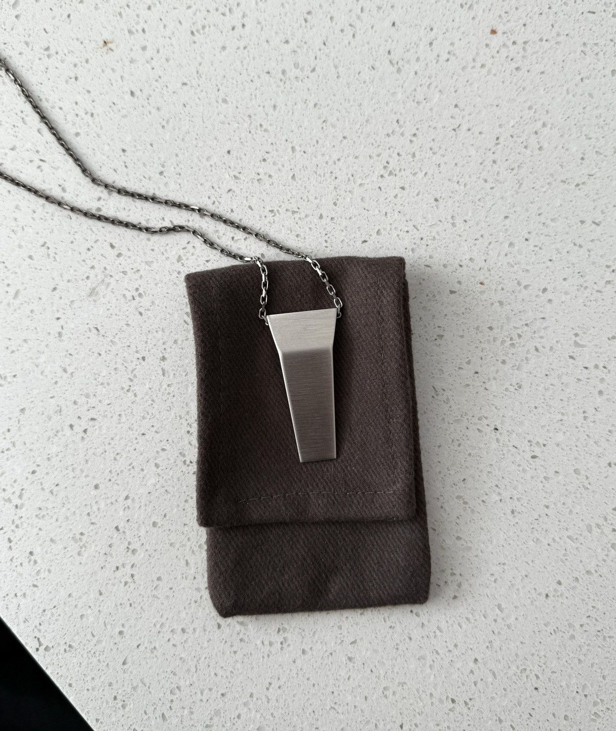Rick Owens Silver Trunk Necklace
