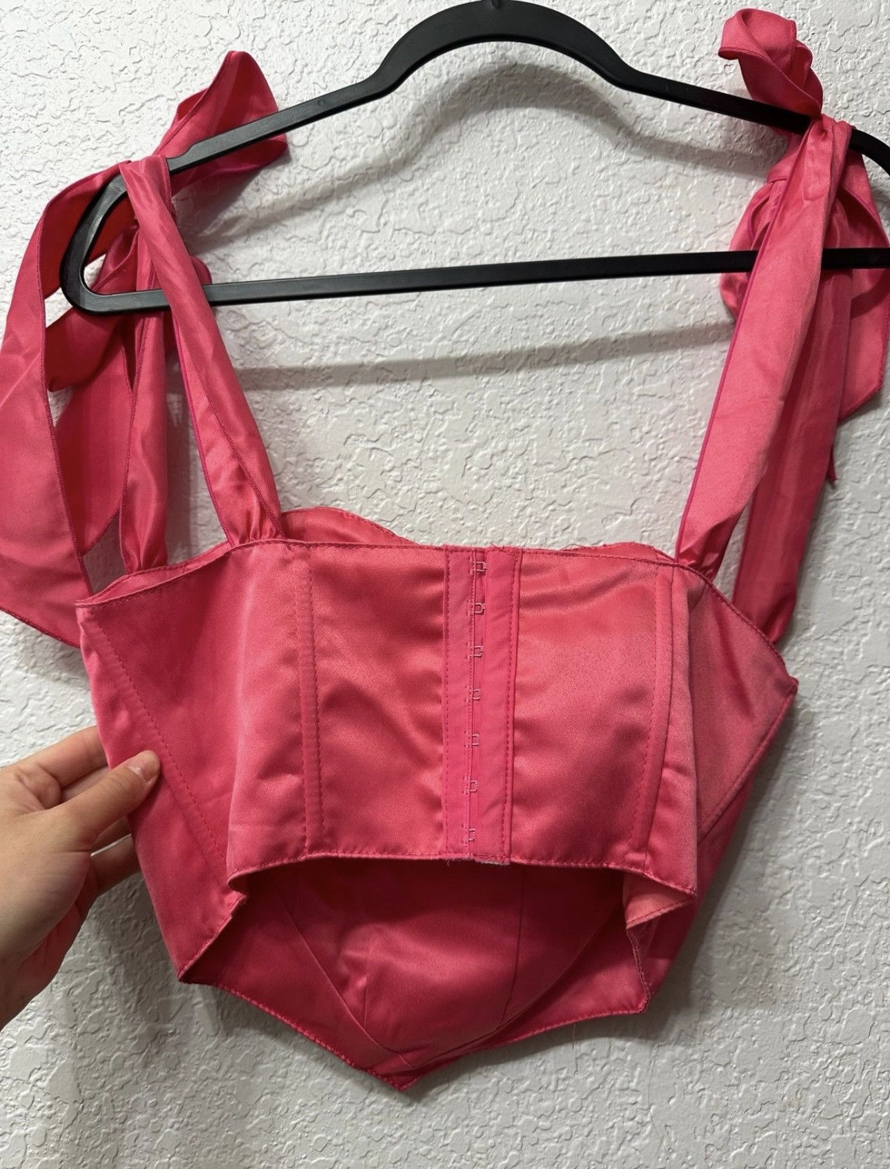 Dolls Kill Bling Heart Pink Corset Top Size XS / US 0-2 / IT 36-38 - 2 Thumbnail