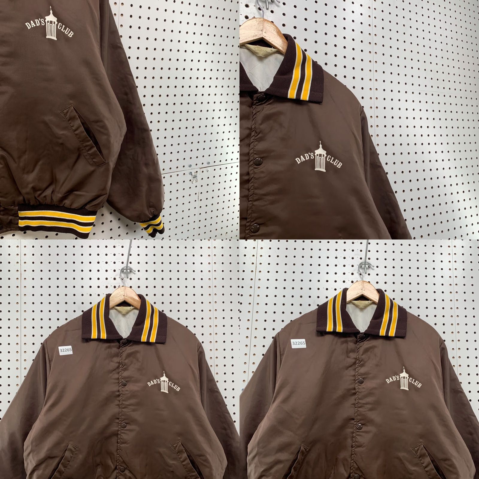 Salem Sportswear VINTAGE Gem Sportswear DADS CLUB Satin Snap Jacket Mens XL Brown USA 70s 80s Bomber Jacket Mens Size US XL / EU 56 / 4 - 8 Thumbnail