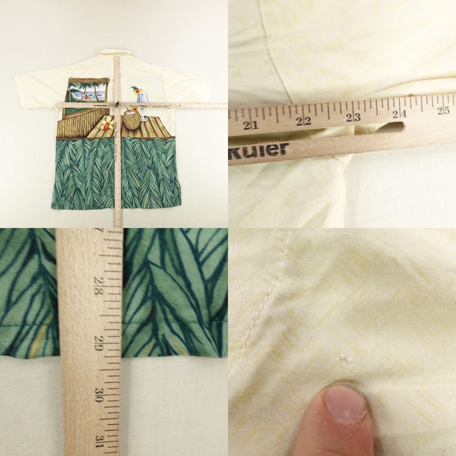 Tori Richard VINTAGE Tori Richard Hawaiian Shirt Mens Large Green Graphic Print Aloha Casual Tropical Beach Size US L / EU 52-54 / 3 - 8 Thumbnail