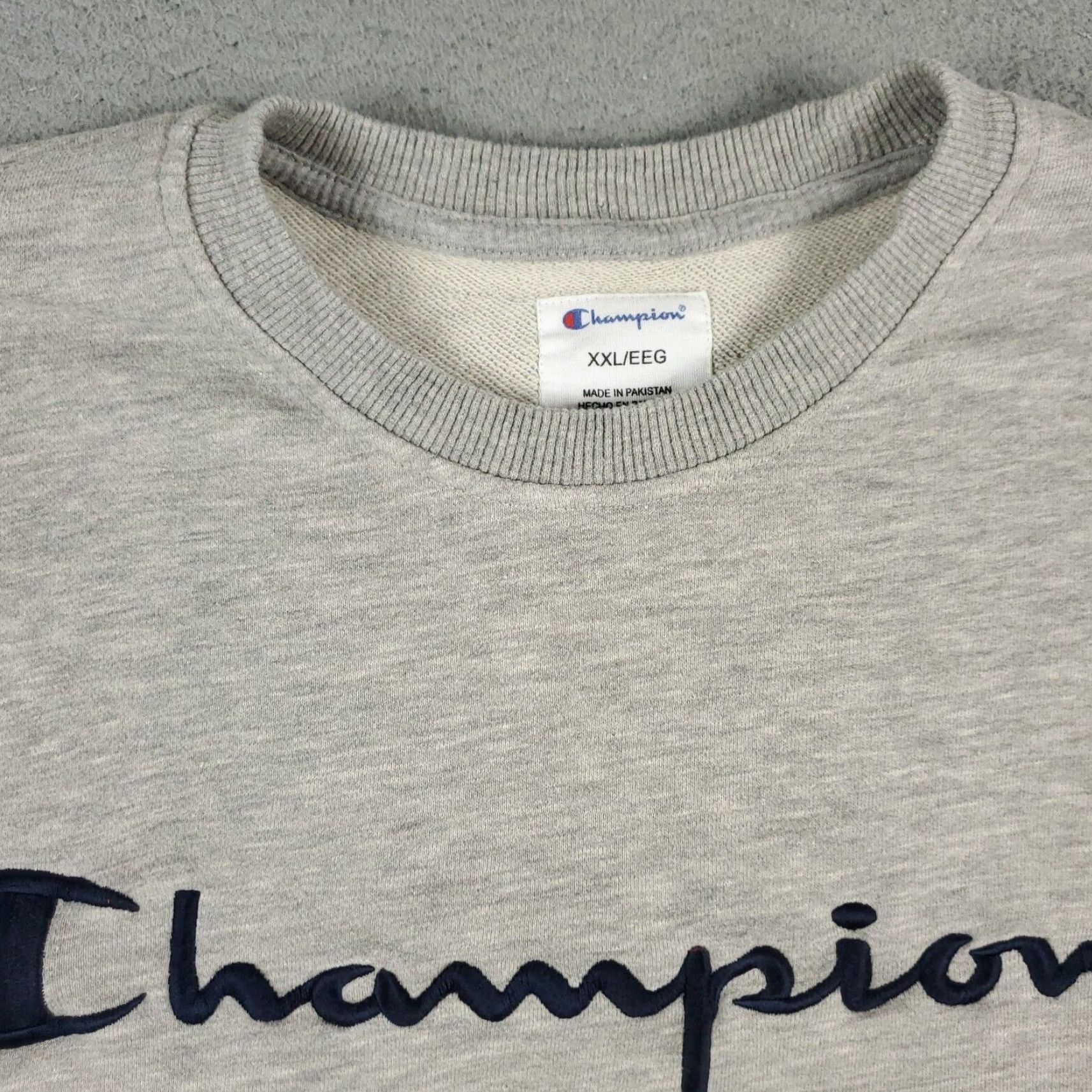 Champion VINTAGE Champion Sweater Pullover Long Sleeve Casual Adult 2XL Gray Mens Size US XXL / EU 58 / 5 - 2 Thumbnail