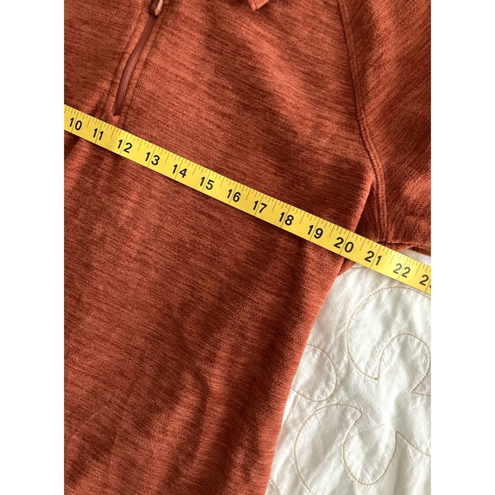 Eddie Bauer Eddie Bauer Fleece Pullover 1/4 Zip Orange Womens Large sweater Regular stretch solid Size L / US 10 / IT 46 - 4 Thumbnail