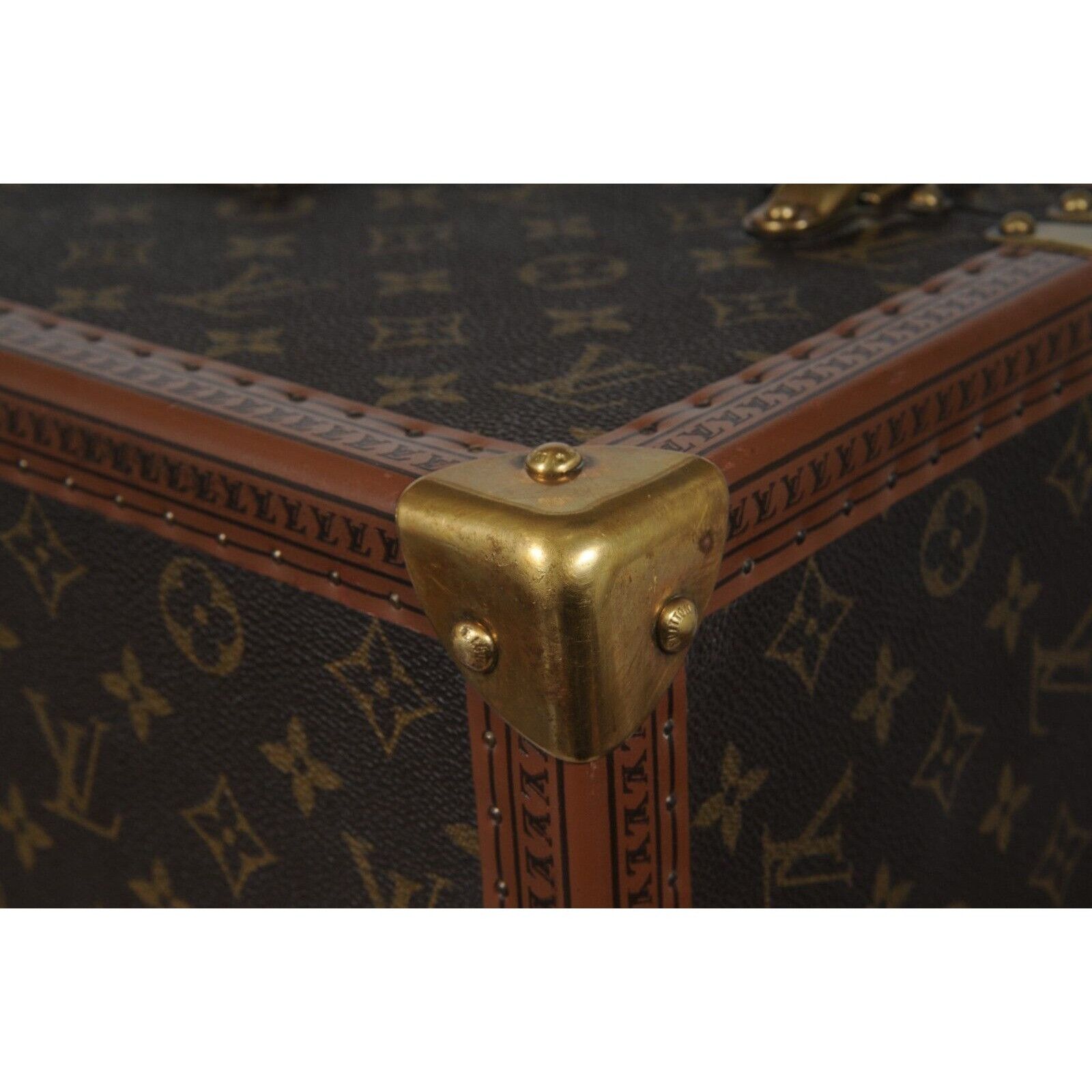 Louis Vuitton Boite Vanity Trunk Train Case Lv Logo Brown - 02483 Size ONE SIZE - 11 Thumbnail