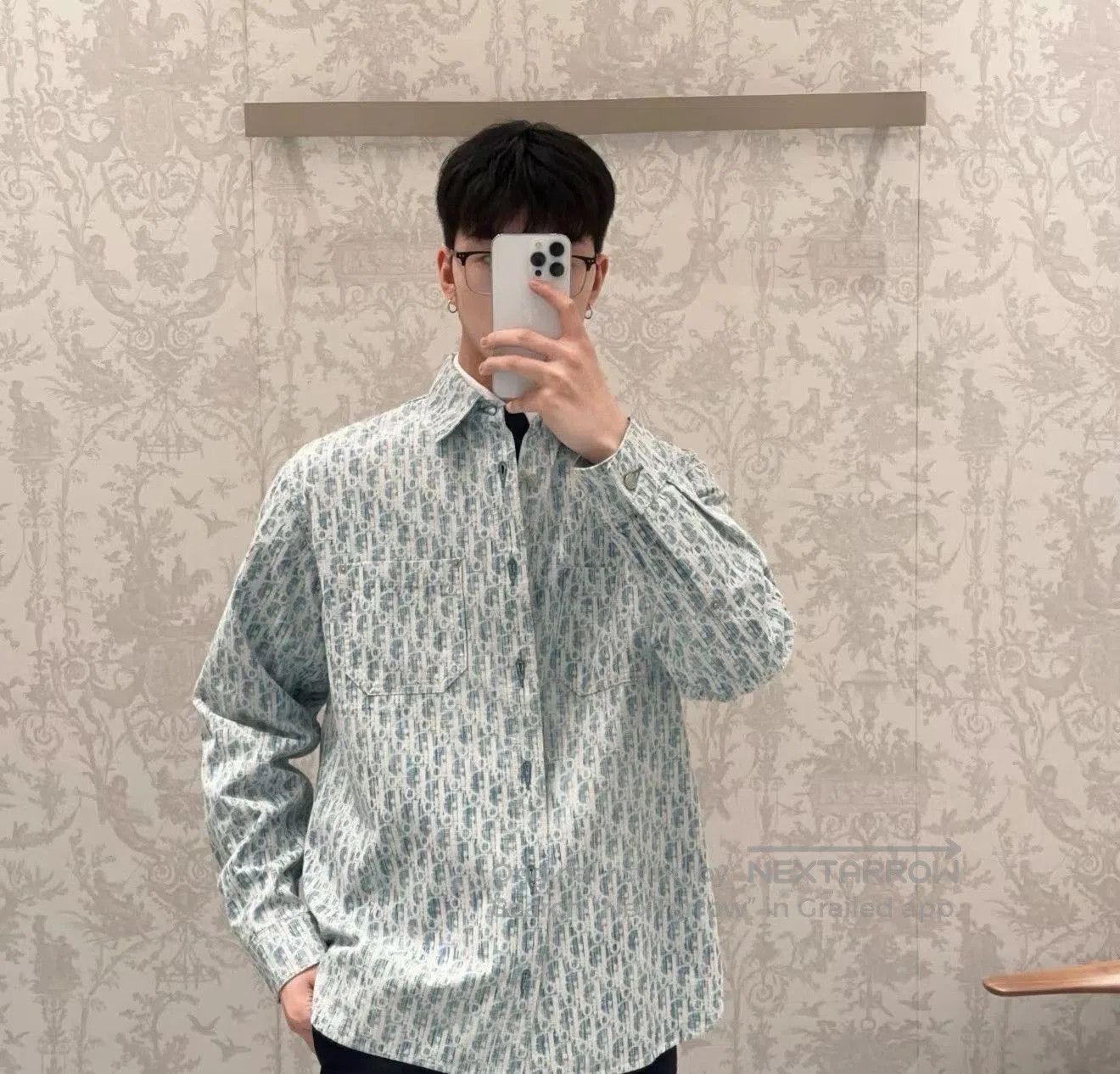 Dior Dior Oblique Denim Shirt. Size US XS / EU 42 / 0 - 7 Thumbnail