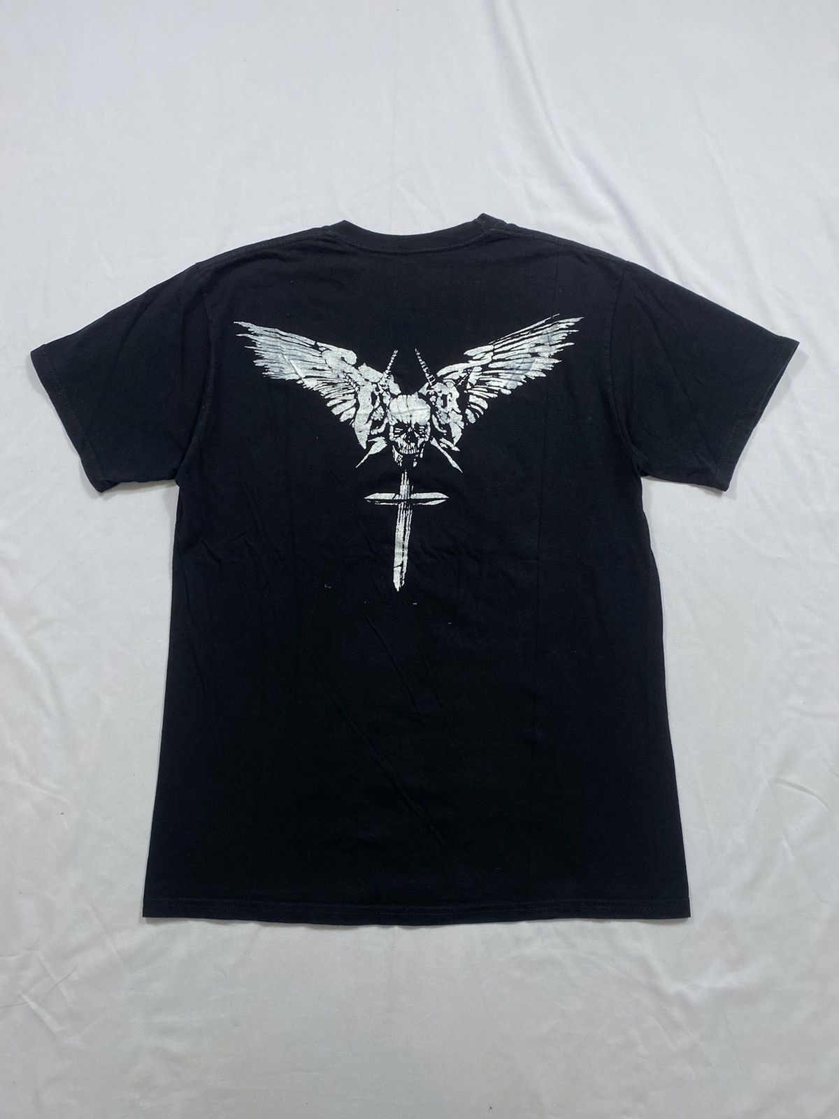 Hanes distressed Hanes wings gothic skull tee ifsix lgb style Size US M / EU 48-50 / 2 - 1 Thumbnail