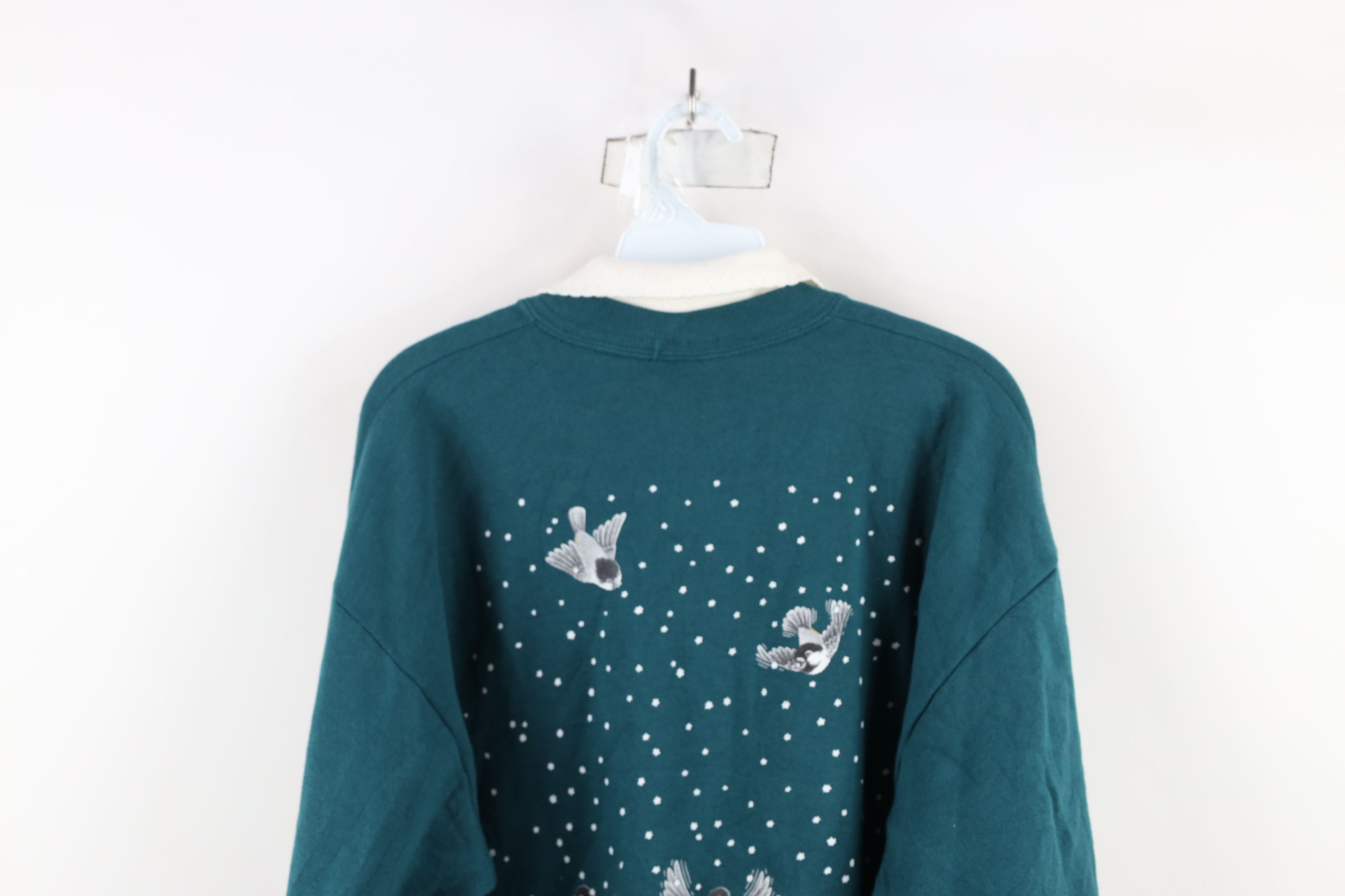 Vintage Vintage 90s Streetwear Wonderland Collared Sweatshirt USA Size L / US 10 / IT 46 - 13 Thumbnail