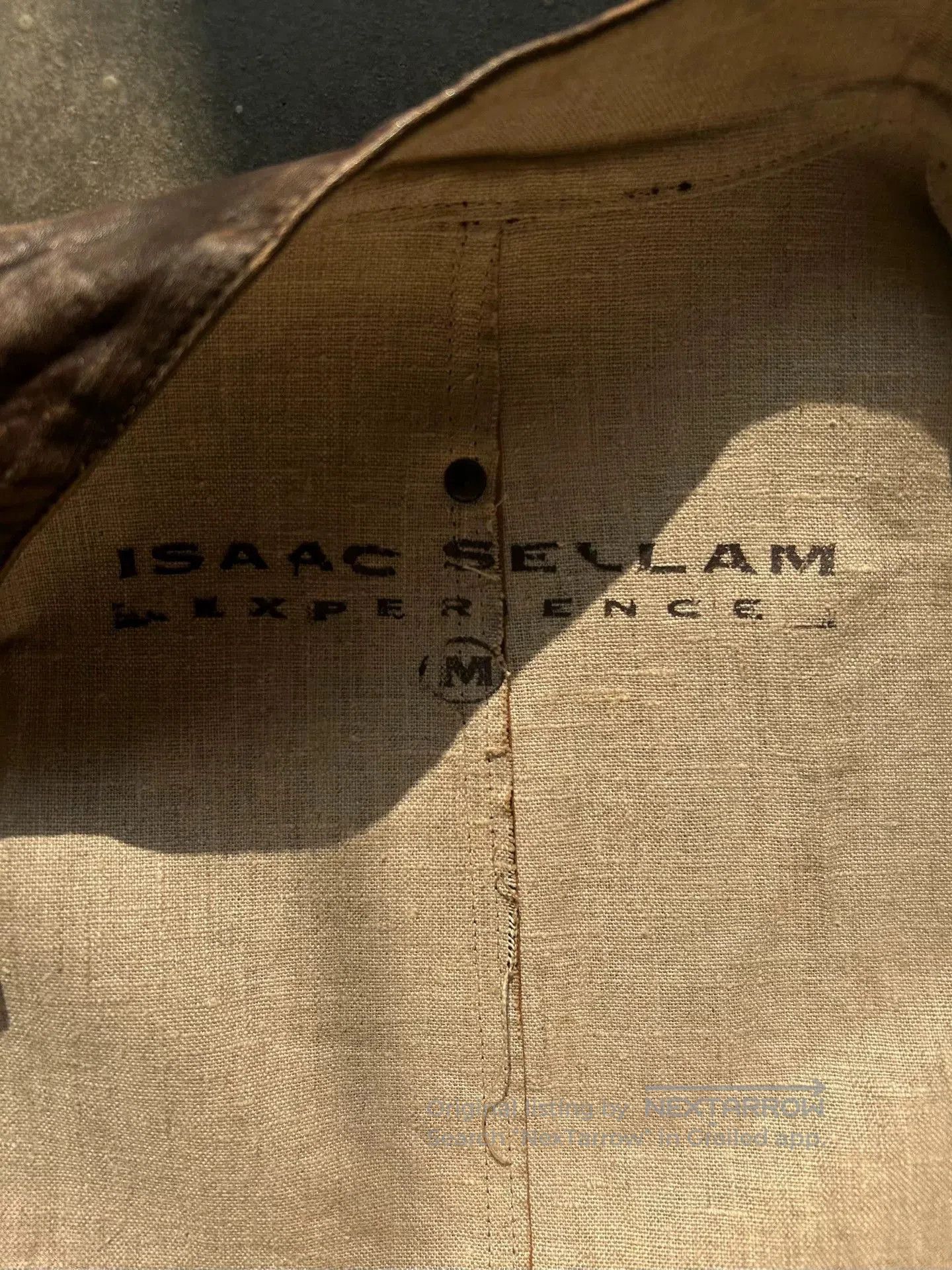 Isaac Sellam Experience distressed leather jacket with four pockets. Size US M / EU 48-50 / 2 - 6 Thumbnail