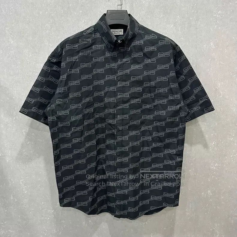 Balenciaga Balenciaga All-Over Printed Short Sleeve Shirt Size XXS / US 00 / IT 34 - 3 Thumbnail