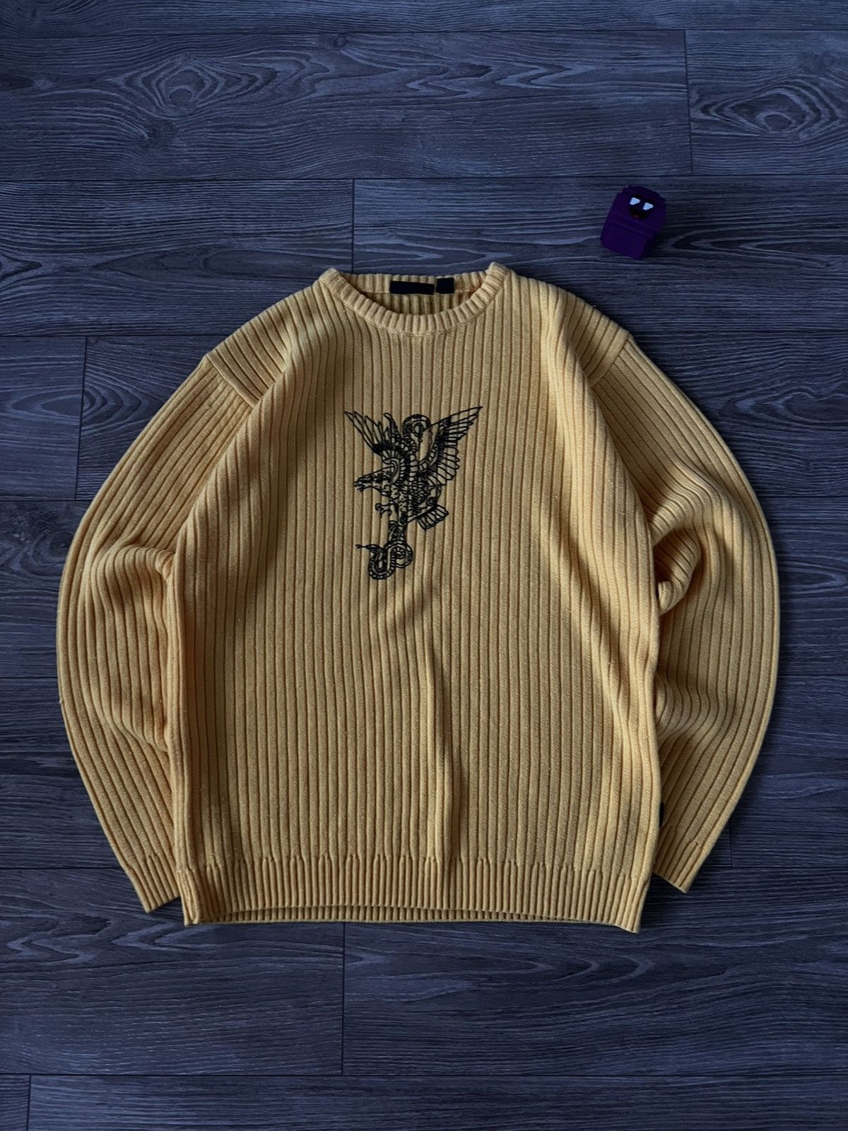 Japanese Brand Avant Garde Japanese Style Straight Cotton Drip Y2K Sweater Size US L / EU 52-54 / 3 - 2 Thumbnail