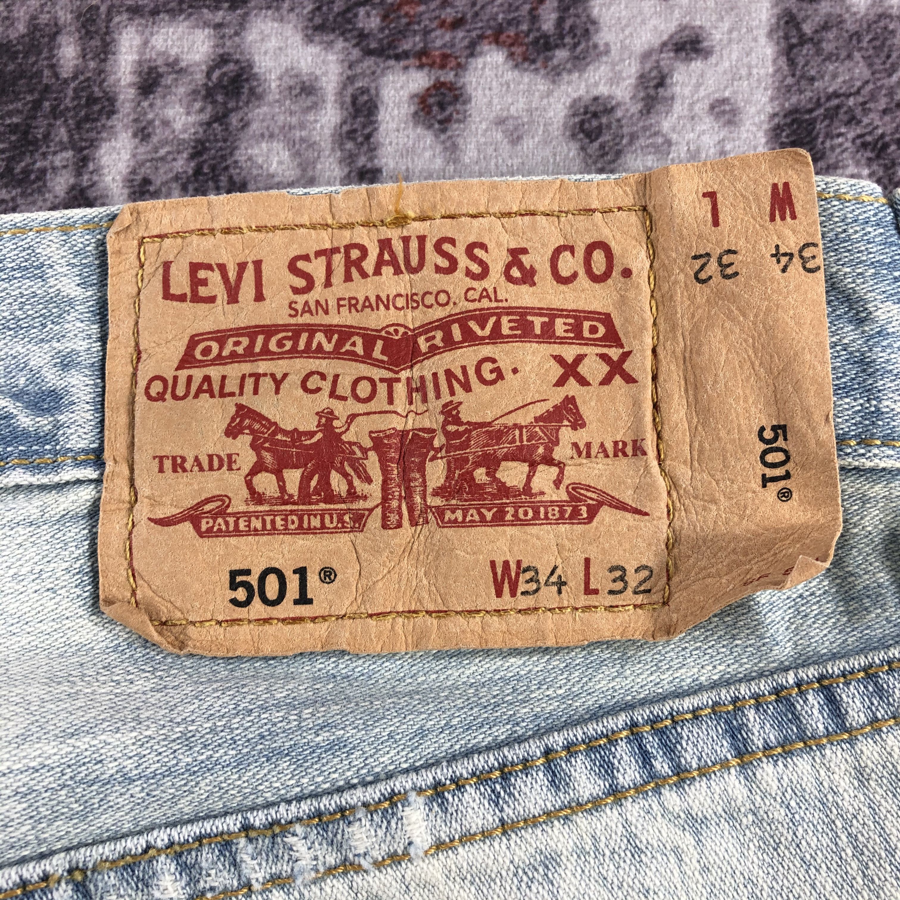 Levi's × Vintage Vintage 90s Light Wash Levis 501 Jeans-JM2905 Size US 34 / EU 50 - 6 Thumbnail