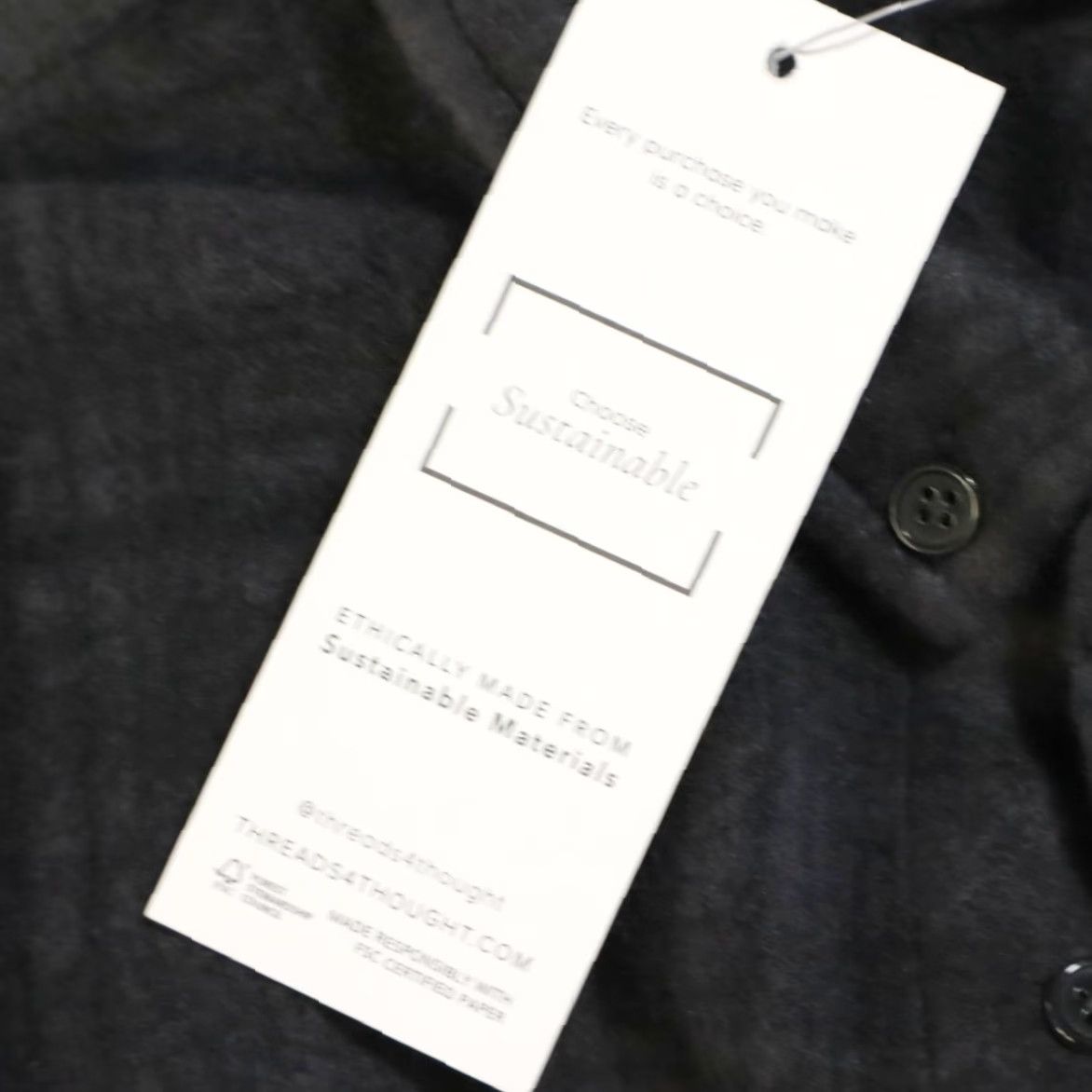 Threads 4 Thought Threads 4 Thought Shirt Men L Fleece Flannel Plaid Button Down Black Size US L / EU 52-54 / 3 - 6 Thumbnail