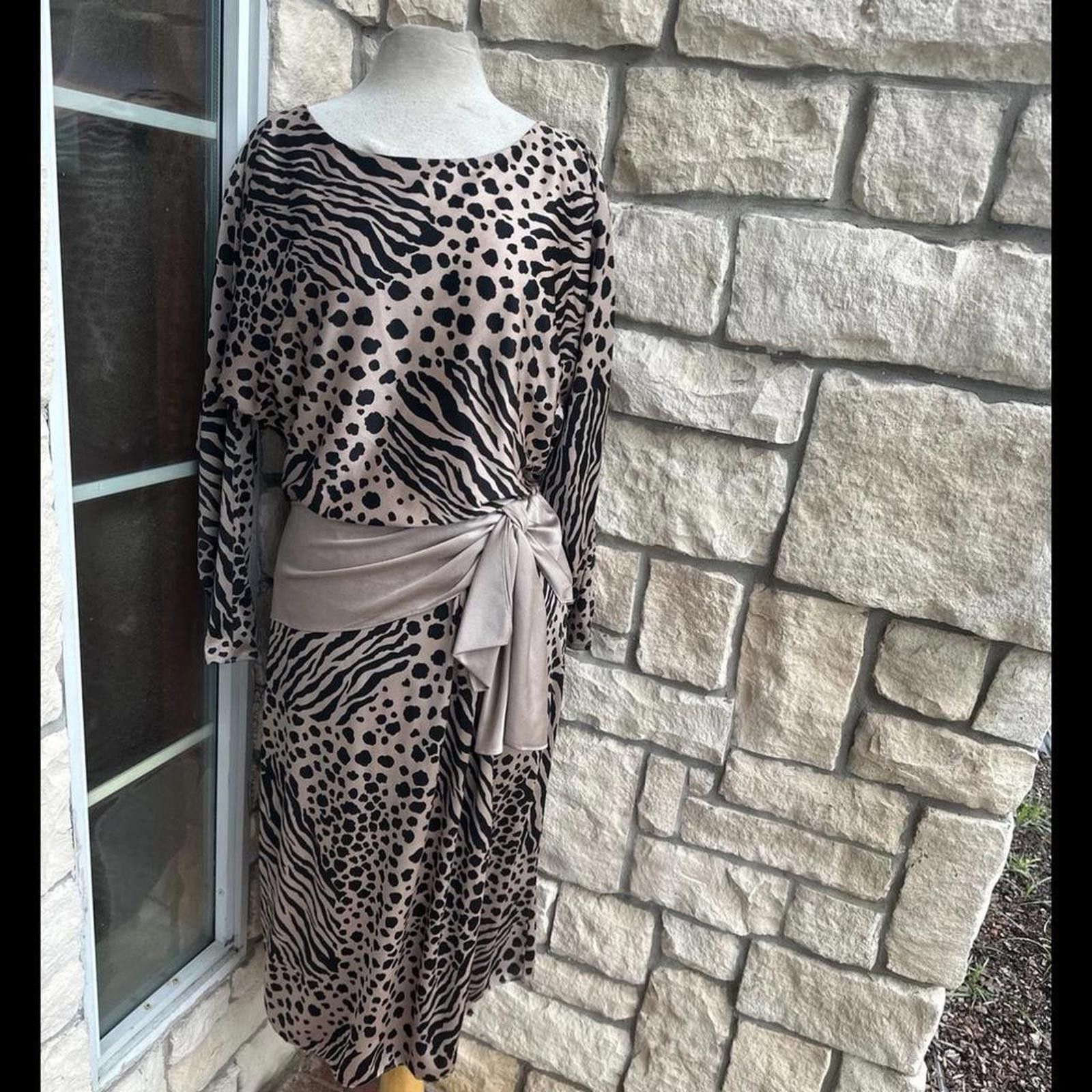 Other 70s Leopard Cheetah Dress Sz Medium(6/8) Size M / US 6-8 / IT 42-44 - 1 Thumbnail