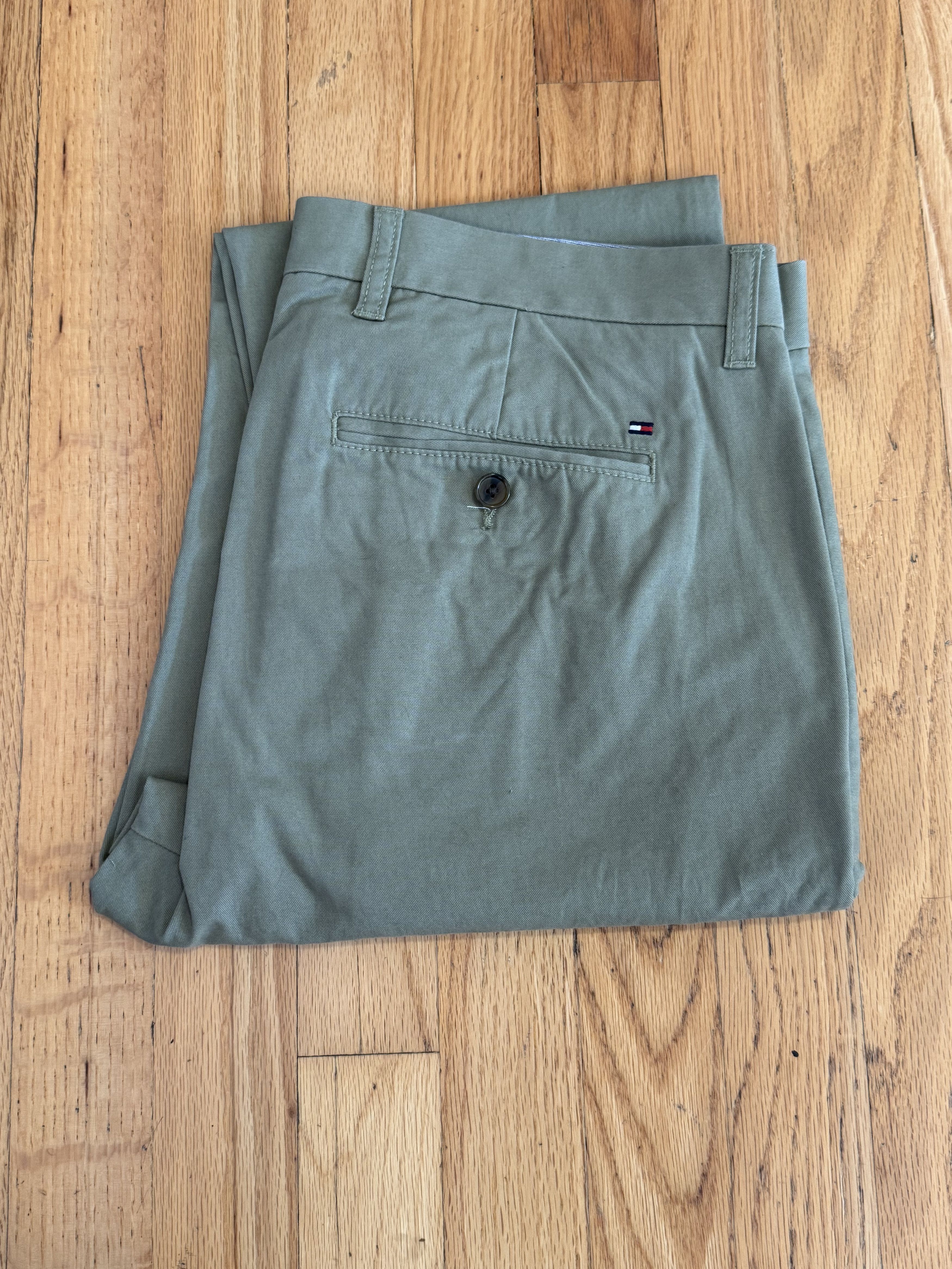 Tommy Hilfiger Tommy Hilfiger - Logo Chino Pants - Green Size US 32 / EU 48 - 1 Thumbnail