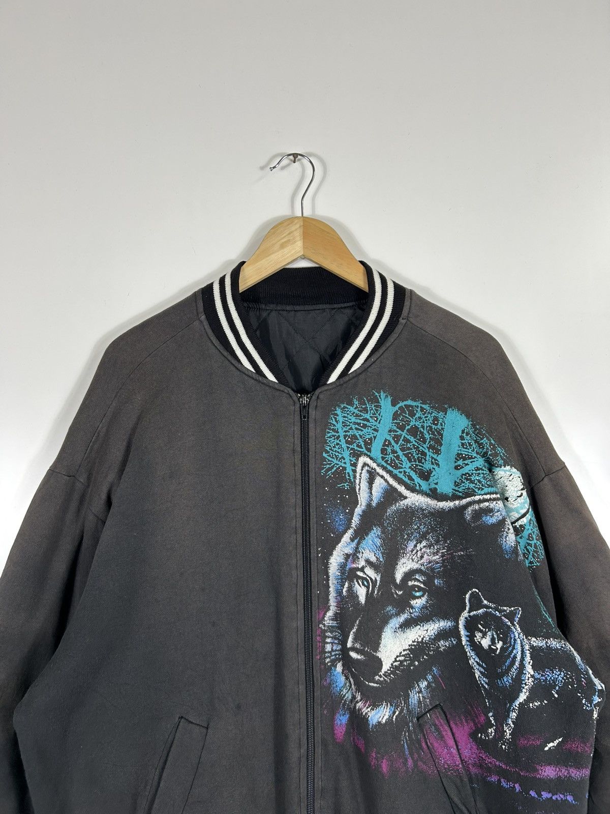 Vintage ⚡️Vintage 90’s Animal Baggy Bomber Jacket Size US L / EU 52-54 / 3 - 4 Thumbnail