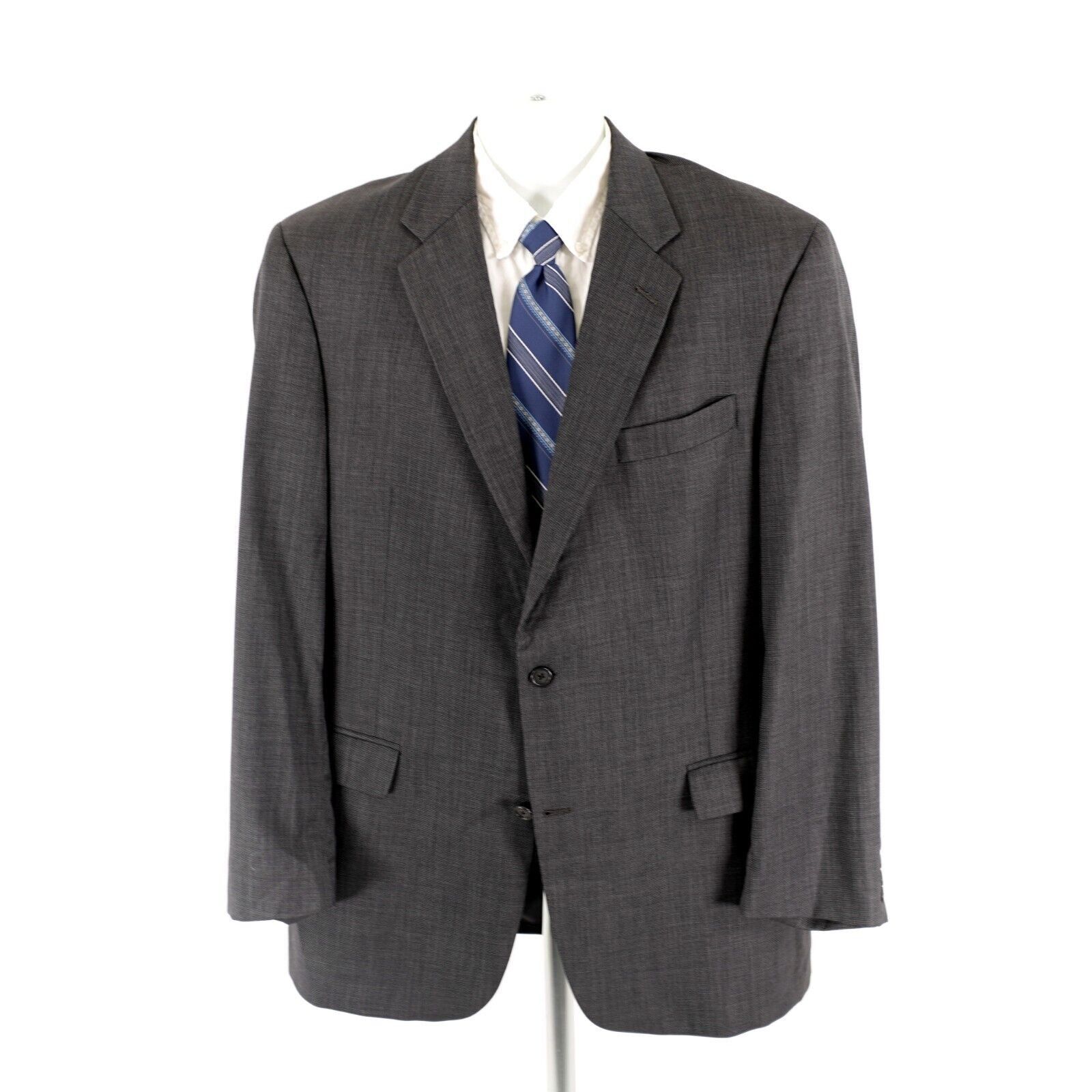 Hart Schaffner Marx Hart Schaffner Marx Gold Trumpeter Nordstrom Wool Check Gray Size 44L - 5 Thumbnail