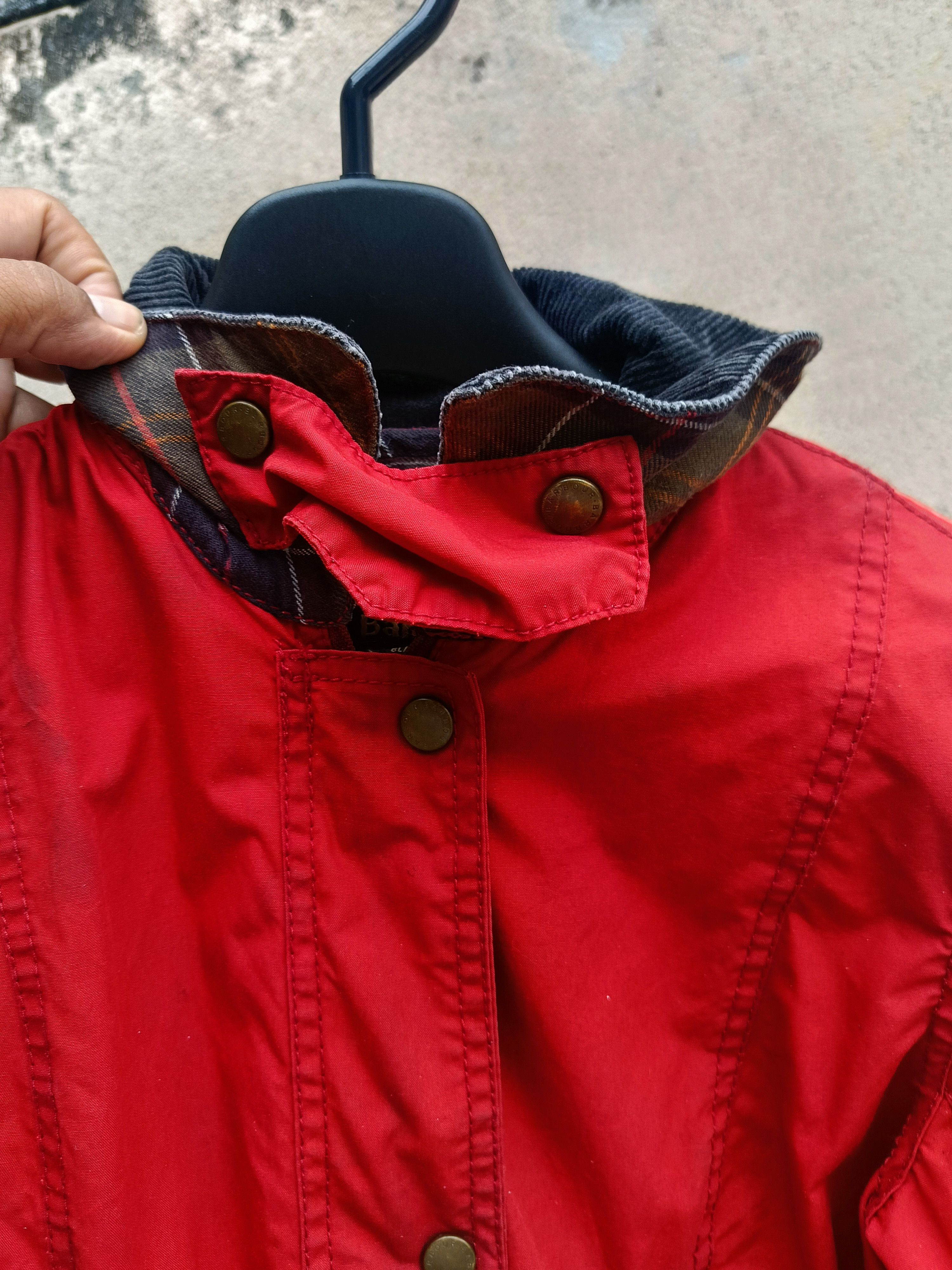 Barbour Barbour Beadnell Jacket Womens UK 8 Red Wax Coat Size S / US 4 / IT 40 - 9 Thumbnail