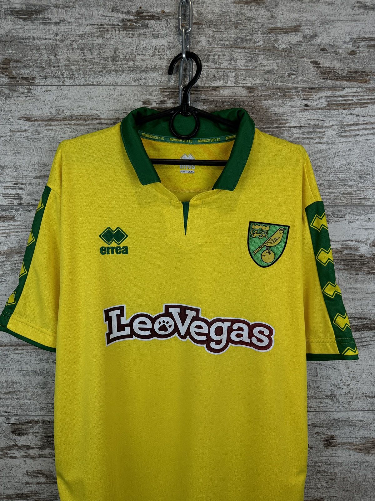 Errea Mens Vintage Errea Norwich City The Canaries T-shirt jersey Size US XXL / EU 58 / 5 - 3 Thumbnail