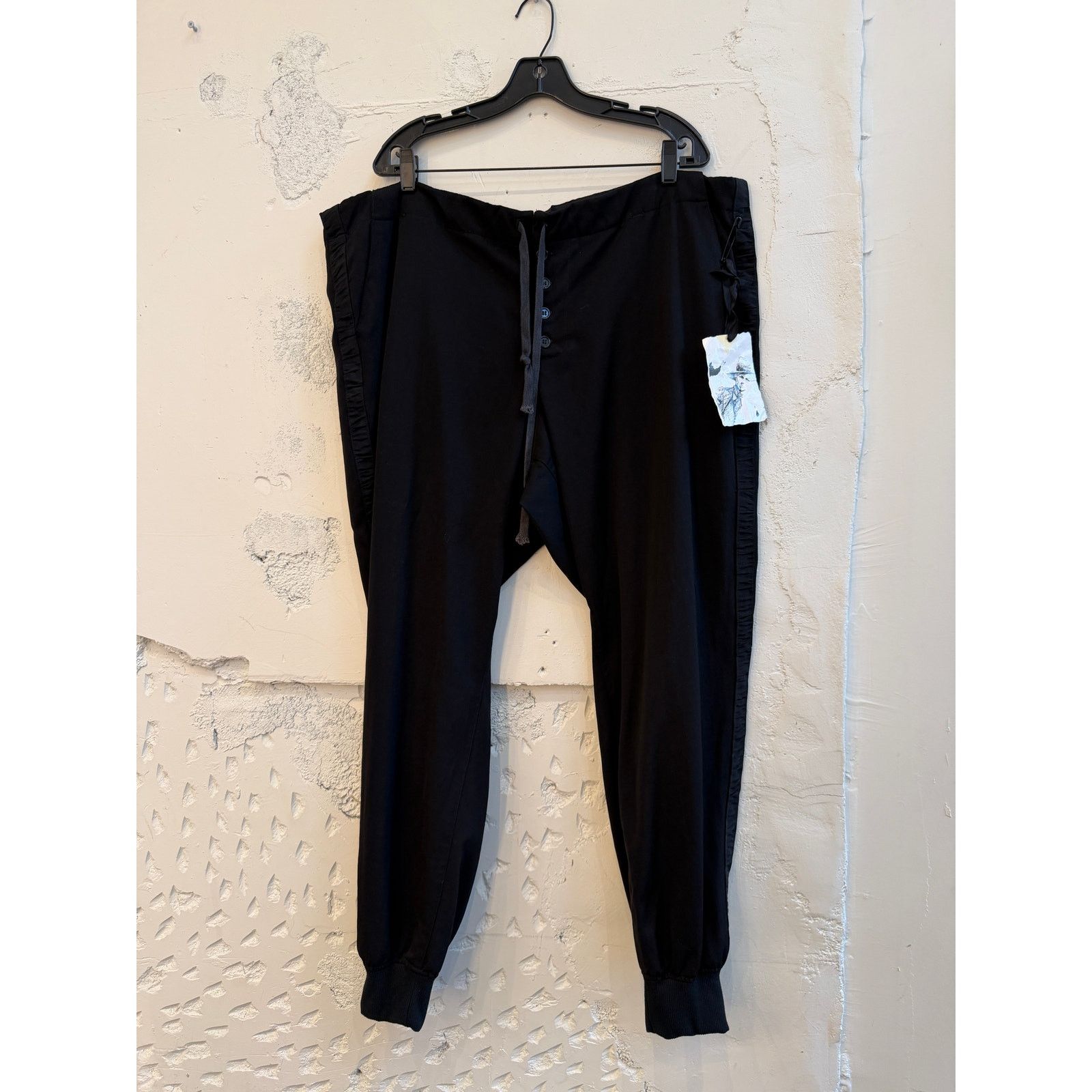 Greg Lauren Greg Lauren SAMPLE Black Gabardine Tux Lounge Pant Size US 36 / EU 52 - 1 Thumbnail