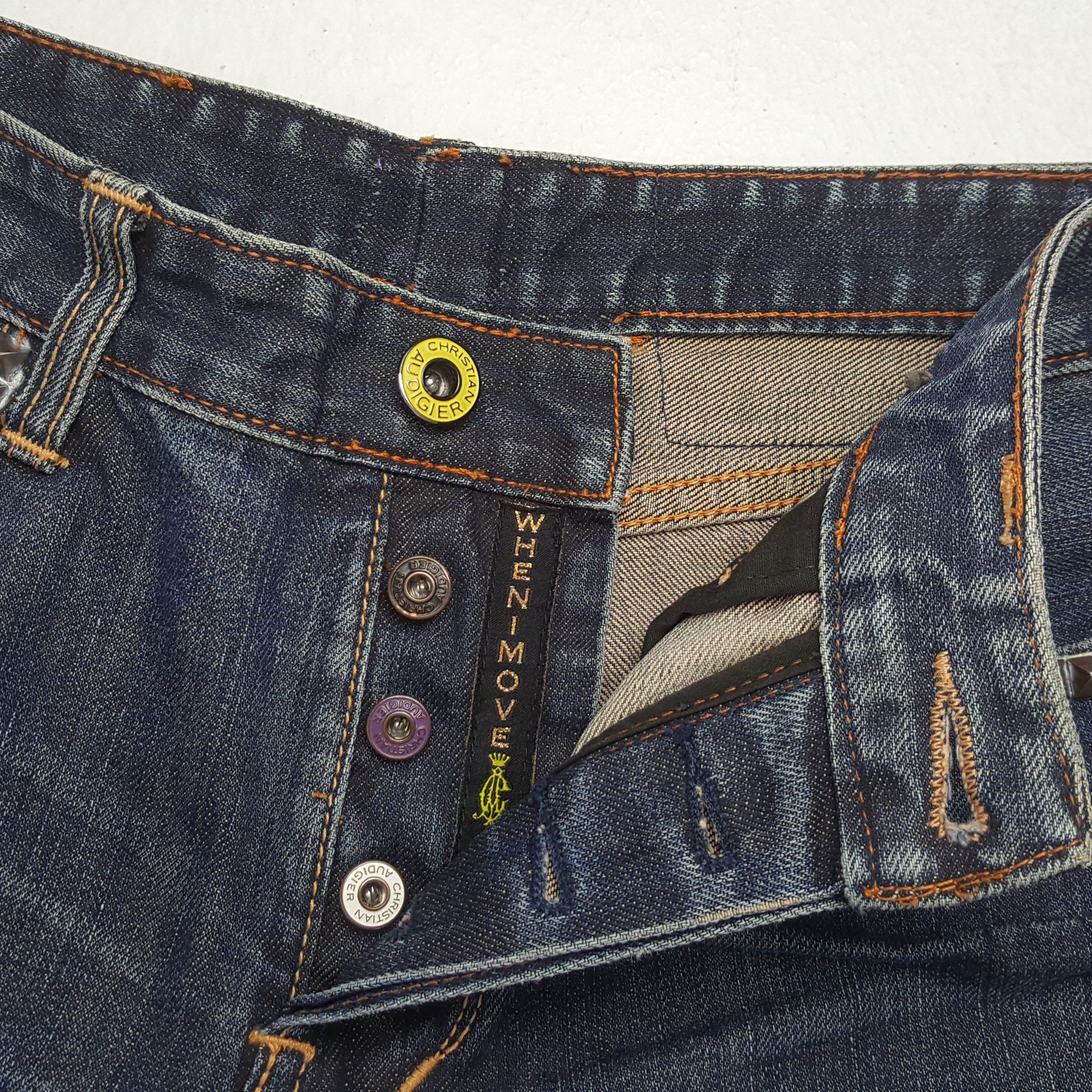 Christian Audigier × Designer × Vintage CHRISTIAN AUDIGIER Denim Fashion Designer Custom Art Jeans Size US 30 / EU 46 - 12 Thumbnail
