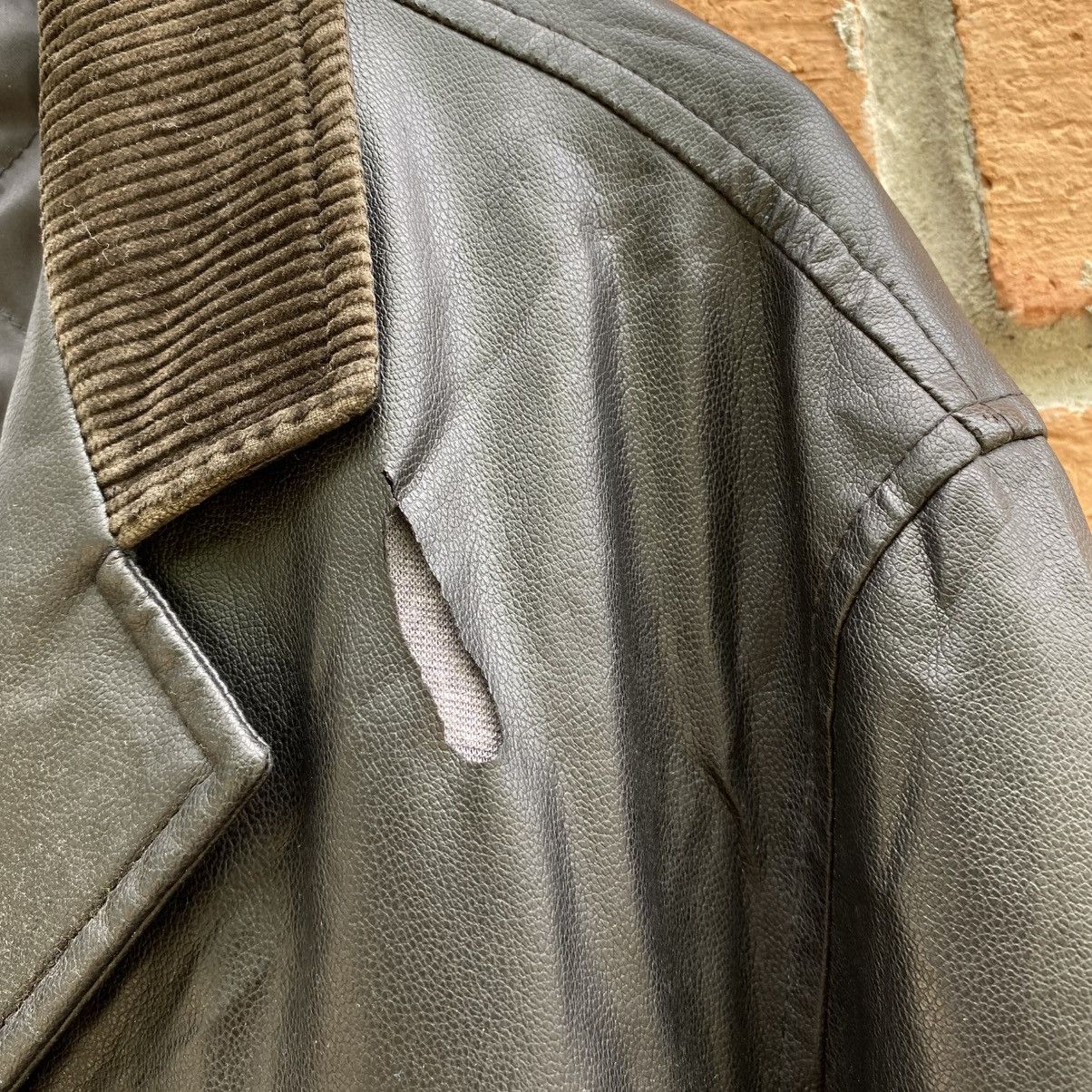 Moschino Moschino Brown Fux Leather & Corduroy Panel Jacket Size US M / EU 48-50 / 2 - 4 Thumbnail
