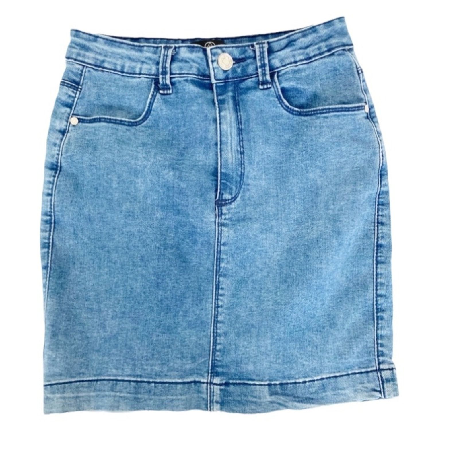 Other Missguided Denim Mini Skirt Sz 23 Size 23" - 4 Thumbnail