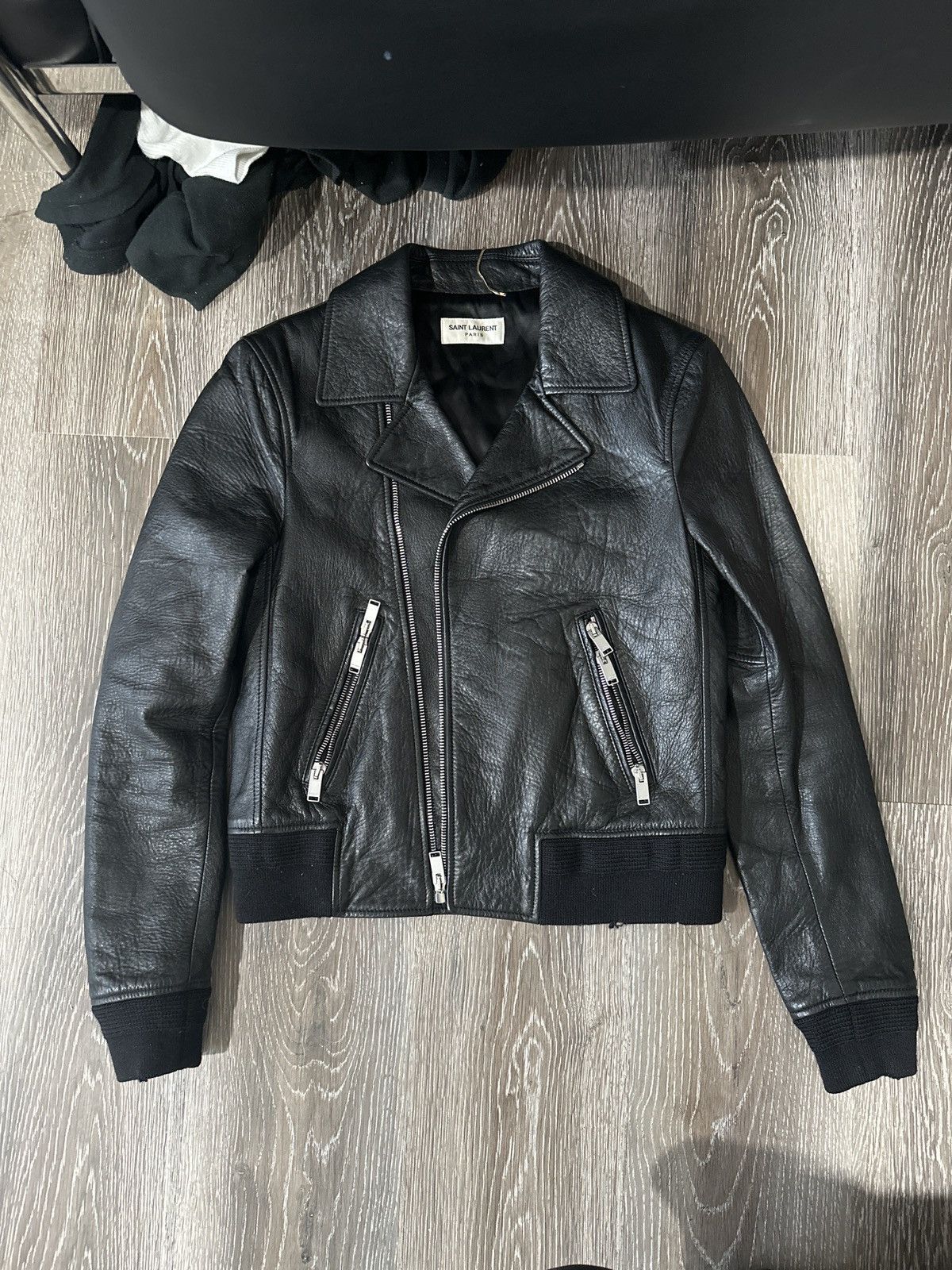 Saint Laurent Paris Sheep leather double riders jacket Size US XS / EU 42 / 0 - 1 Thumbnail