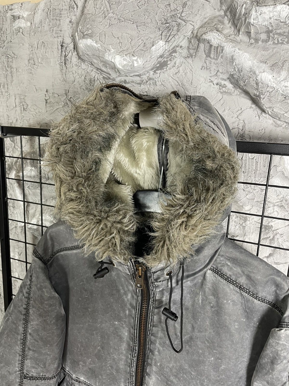 River Island Vintage Fade Fur Jacket Y2K If Six Was Nine LGB Archive Vibe Size US L / EU 52-54 / 3 - 9 Thumbnail