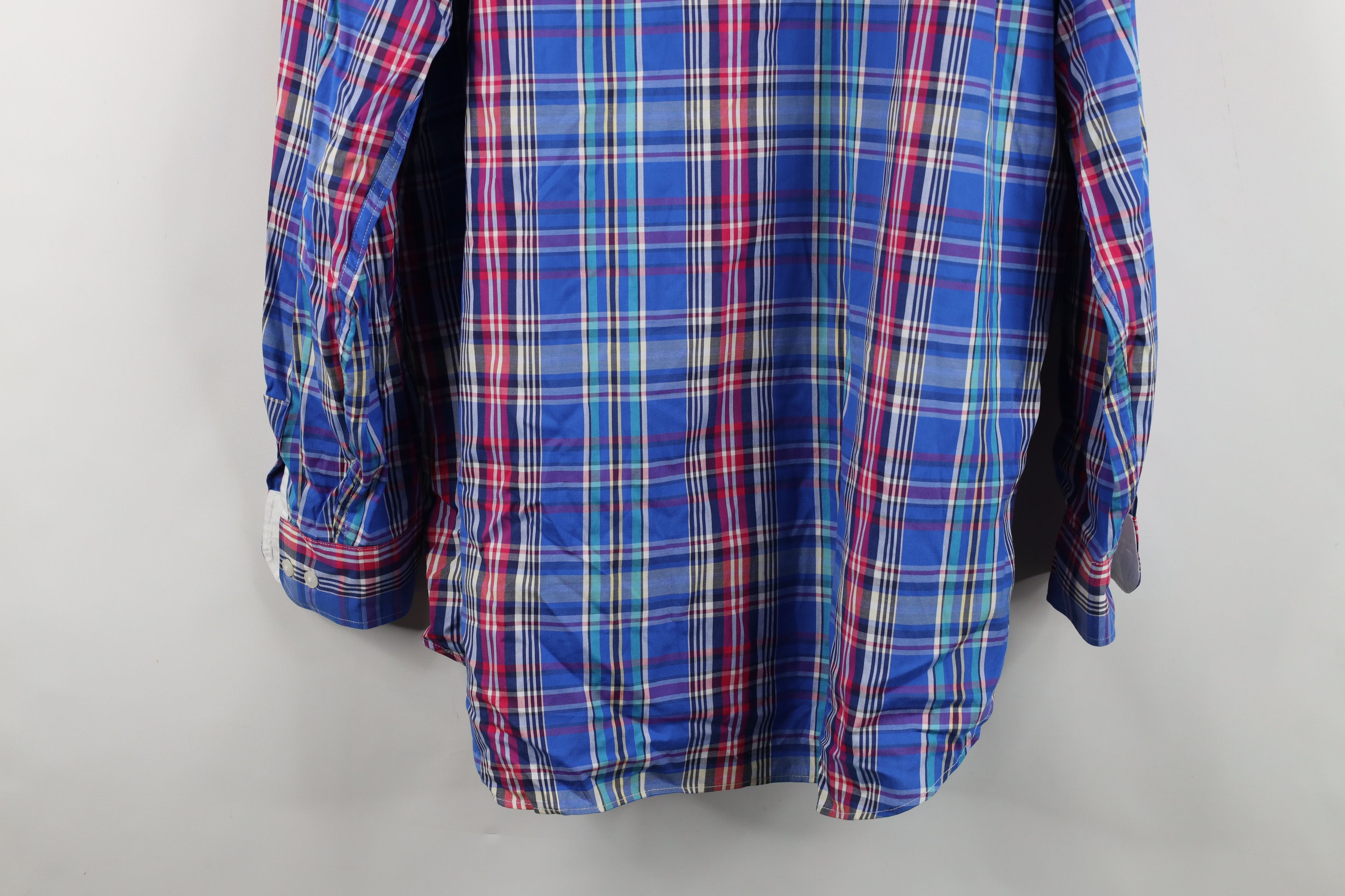 Vintage Thomas Pink Madras Plaid Collared Button Shirt Cotton Size US XXL / EU 58 / 5 - 13 Thumbnail
