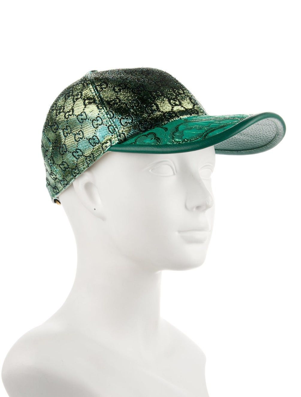 Gucci Gucci GG Lame Jacquard Baseball Cap Green XL Unisex Size ONE SIZE - 13 Thumbnail