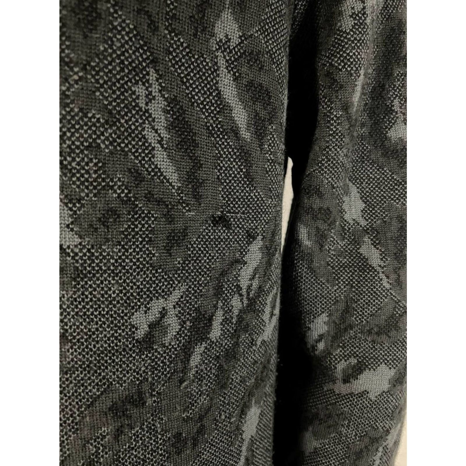 Vintage Versace Collection Mens Sweater XL Black Abstract Print V-Neck Pullover Long Sleeve Regular Fit Knit Logo Pattern Clothing Size US XL / EU 56 / 4 - 6 Thumbnail