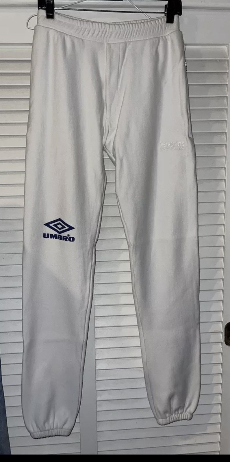 Vetements umbro 2018 white sweatpants brand new