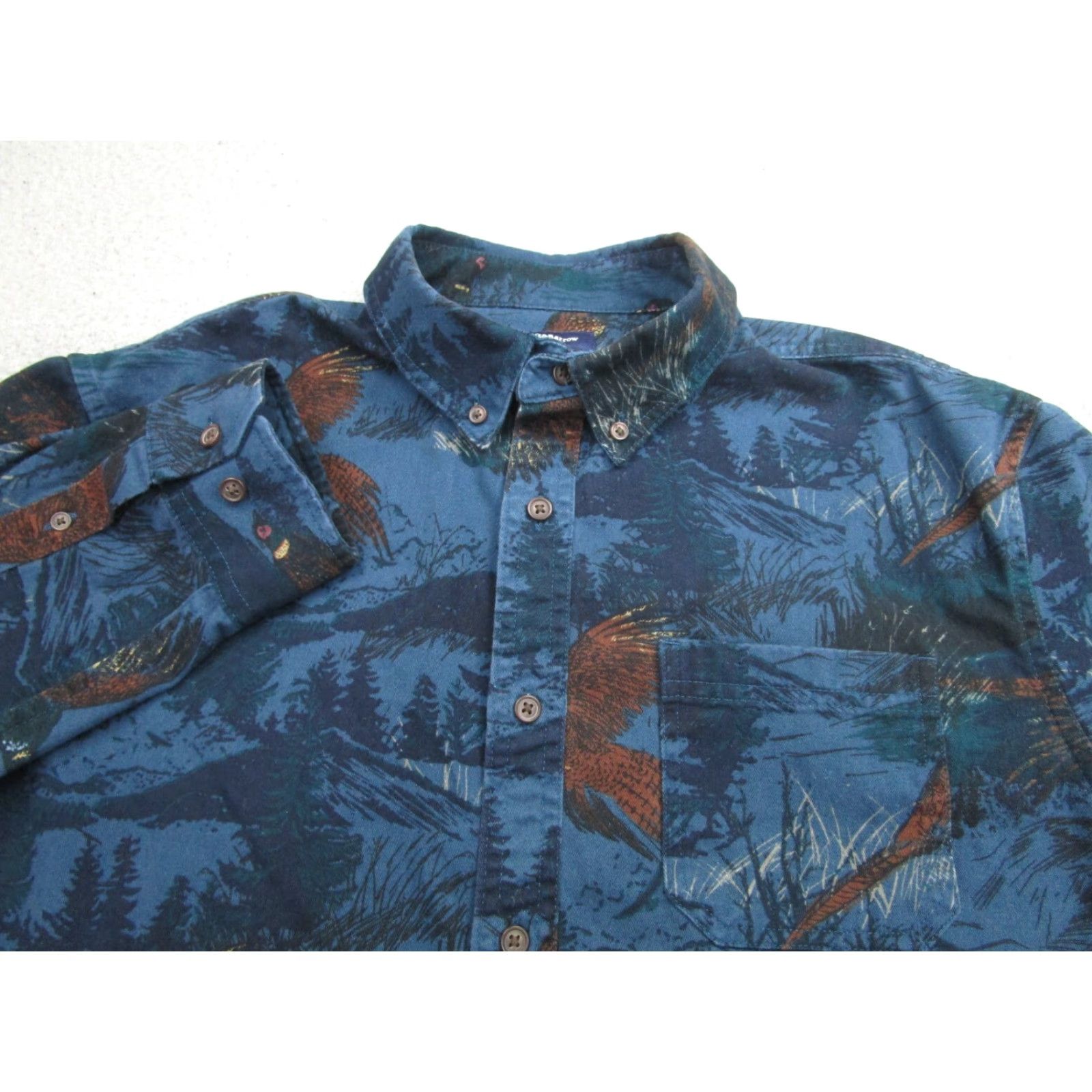 Croft & Barrow Croft & Barrow Shirt Mens M Blue All Over Print Bird Hunting Sportsman Shacket Size US M / EU 48-50 / 2 - 3 Thumbnail