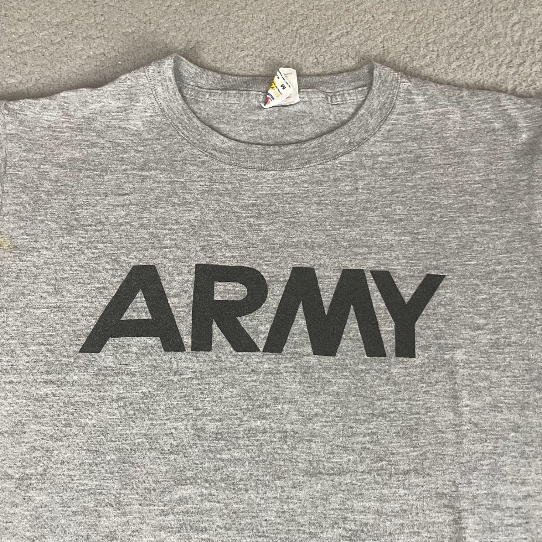 Vintage VINTAGE Army T Shirt Adult M Gray United States Physical Fitness Uniform Short Sleeve Crew Neck Mens Size US M / EU 48-50 / 2 - 2 Thumbnail