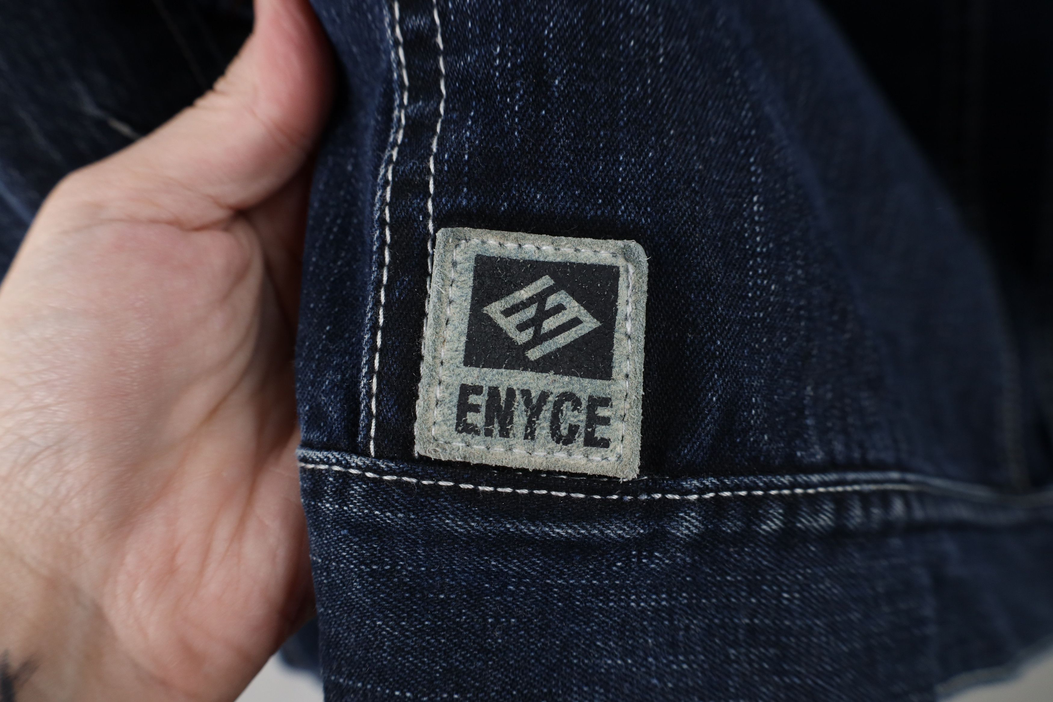 Vintage Vintage 90s Y2K Enyce Hip Hop Denim Jean Trucker Jacket Blue Size US XXL / EU 58 / 5 - 5 Thumbnail