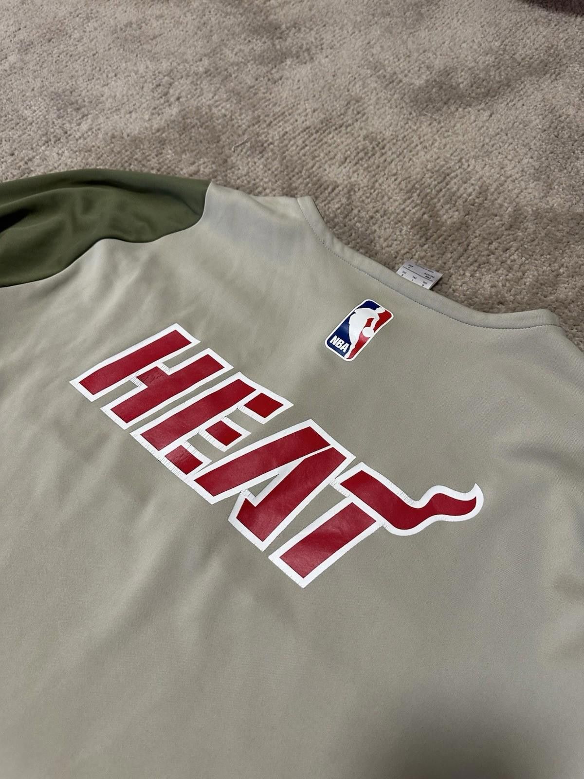 Adidas Adidas NBA Miami Heat Home Strong Military Training Shirt Size US XXL / EU 58 / 5 - 12 Thumbnail