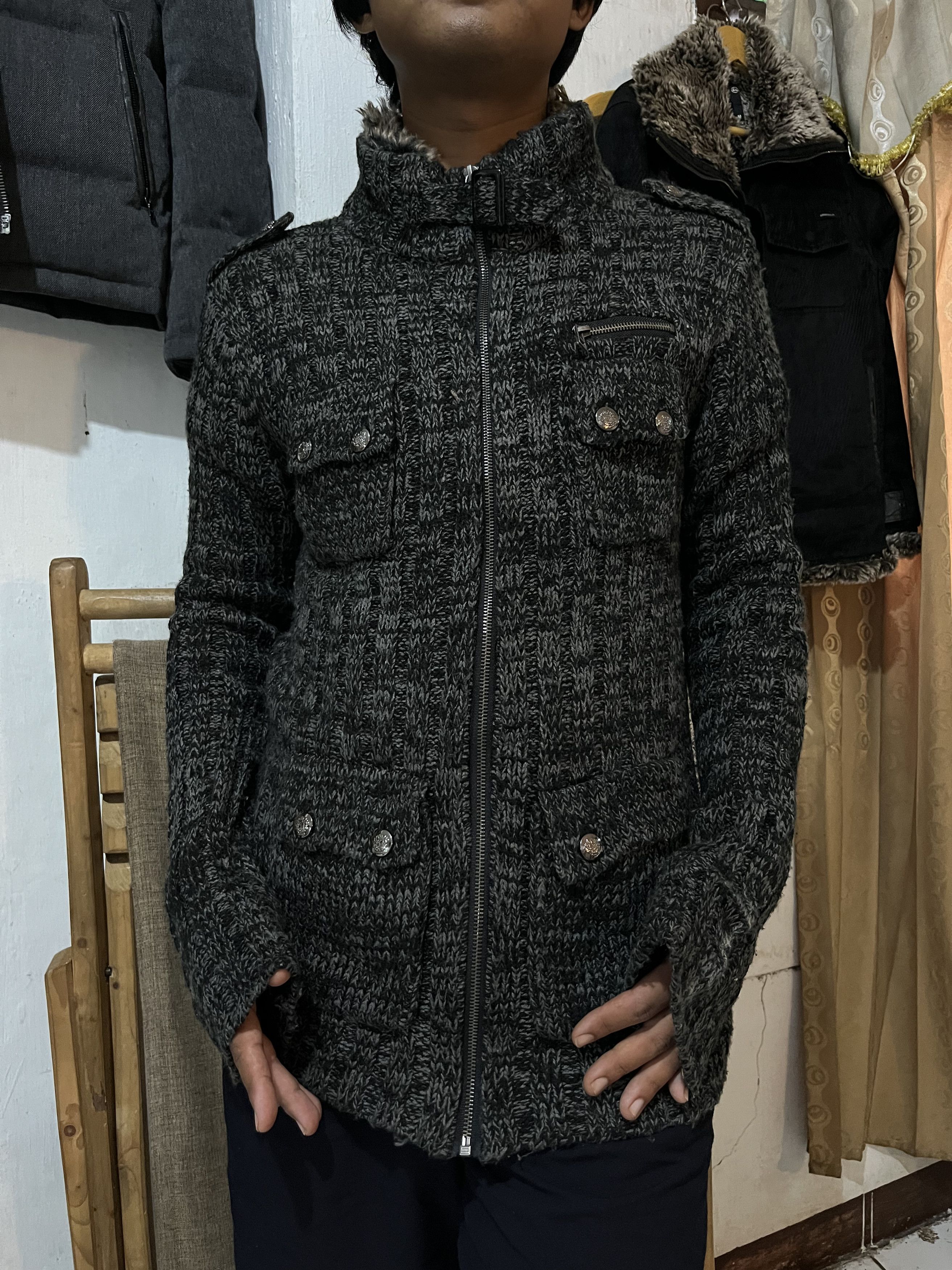 Japanese Brand Japanese Brand Fur Belt On Neck Knitwear By Back Forth Size US M / EU 48-50 / 2 - 7 Thumbnail