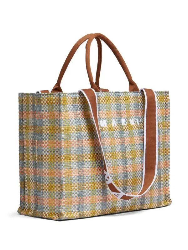 Marni oc11z0525 Size: OS/Checked Tote Bag in Multicolor Size ONE SIZE - 3 Thumbnail