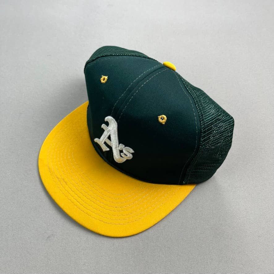 VTG 90's Sports Specialties Oakland A's MLB Snap Back Mesh Hat Green Rare