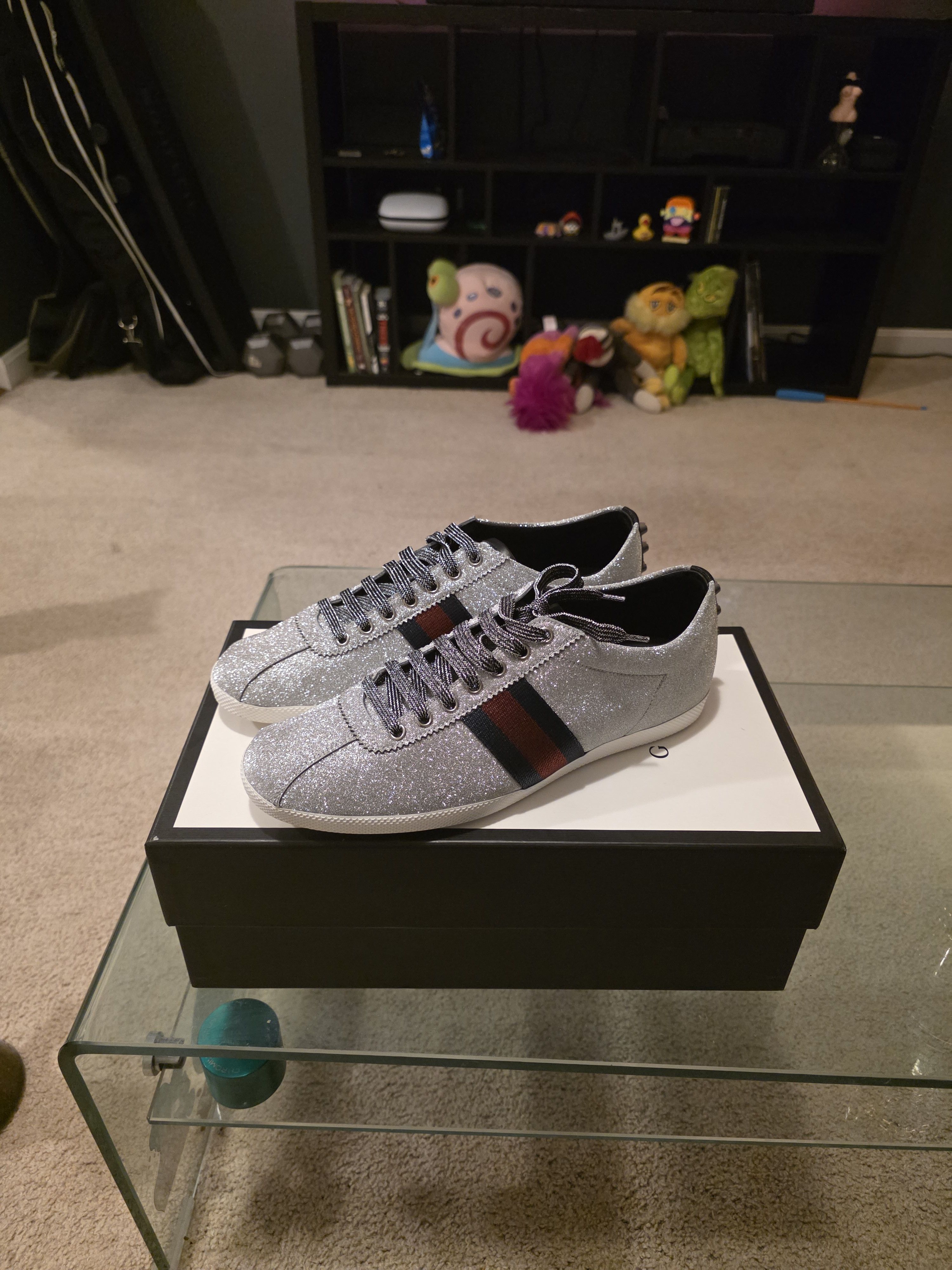 Gucci GUCCI BAMBI WEB SILVER SNEAKERS MENS SIZE Size US 9.5 / EU 42-43 - 1 Thumbnail