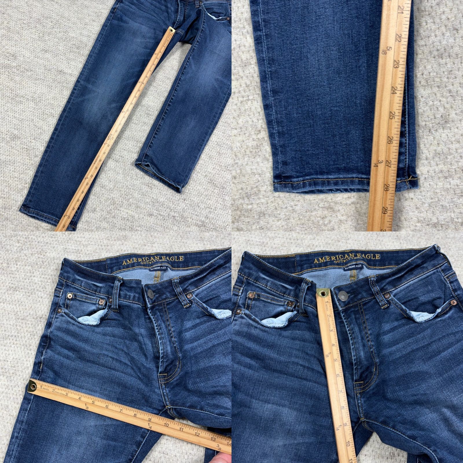 American Eagle Outfitters American Eagle Outfitters Jeans Men 30x30 Slim Fit Straight Leg Dark Wash Flex Whiskered B9 Size US 30 / EU 46 - 8 Thumbnail