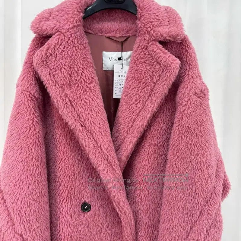 Max Mara MaxMara Pink Alpaca Wool Long Coat . Size S / US 4 / IT 40 - 3 Thumbnail
