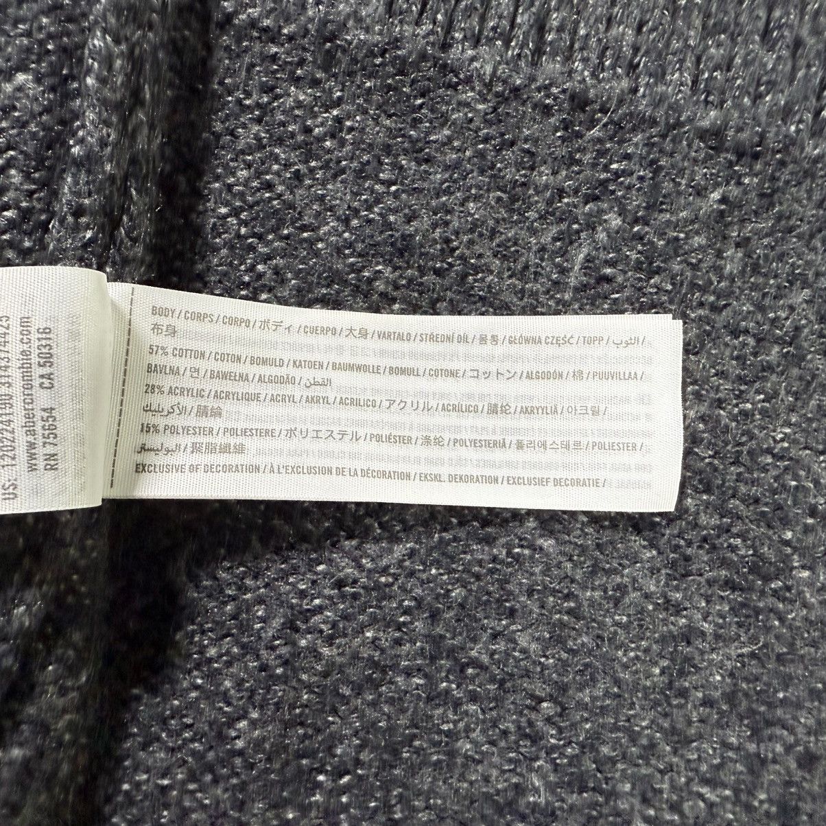 Abercrombie & Fitch Abercrombie & Fitch Men’s Embroidered Gray Cardigan Sweater Size US XL / EU 56 / 4 - 5 Thumbnail